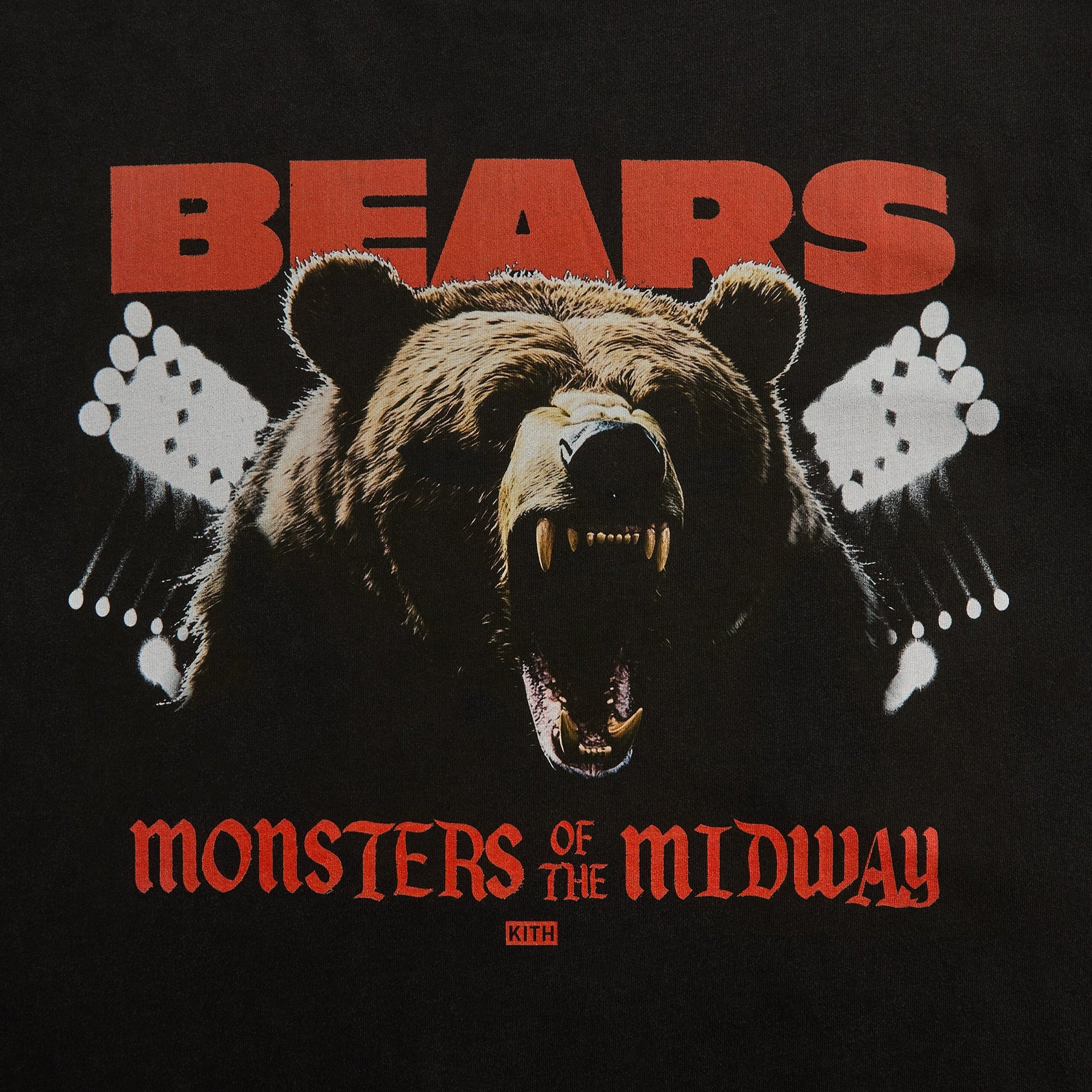 Kith for the NFL Chicago Bears Photo Vintage Jones Tee - Black