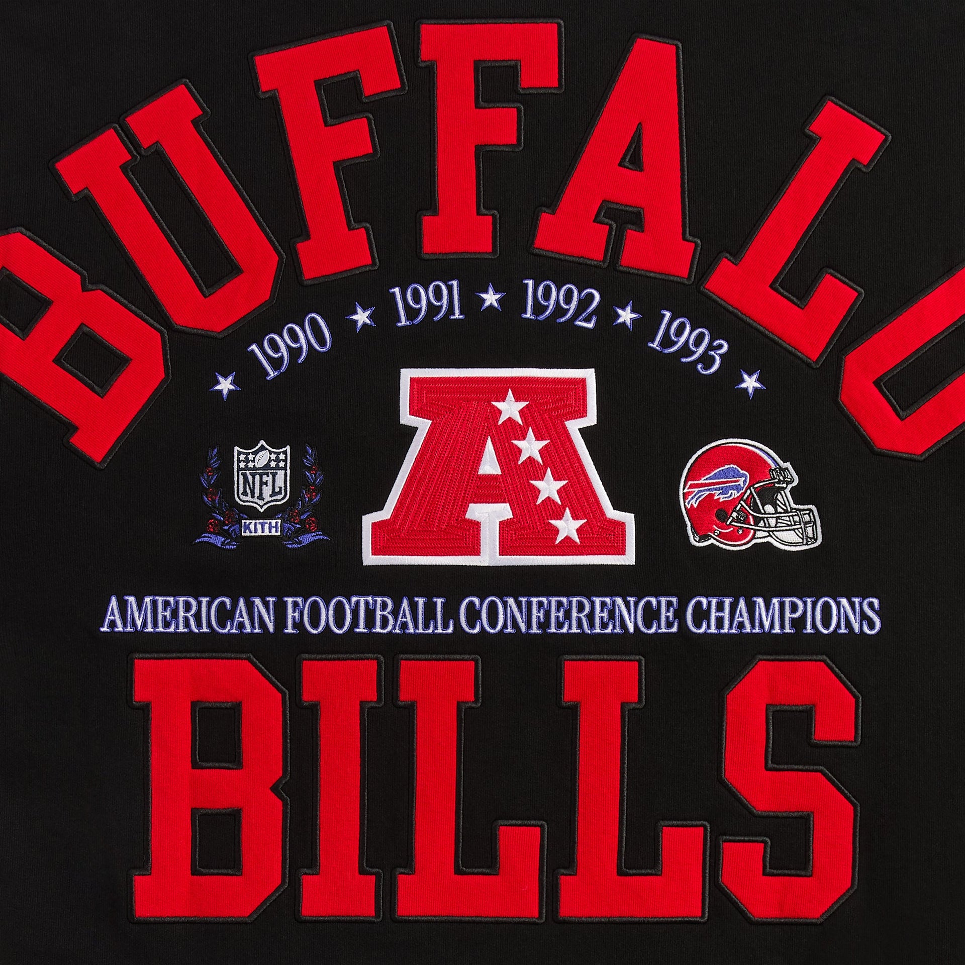 Kith for the NFL Buffalo Bills Vintage Nelson Crewneck - Black
