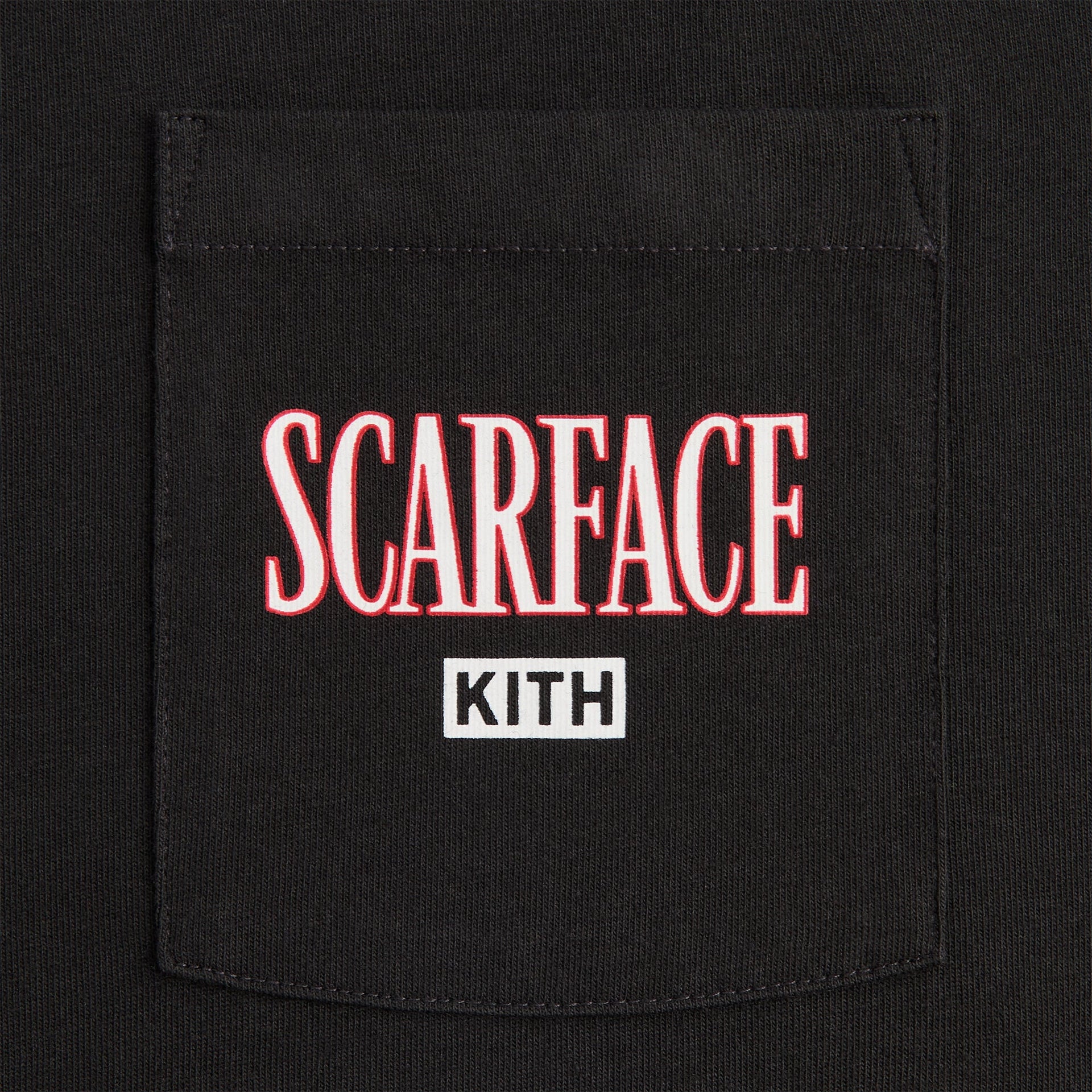 Kith for Scarface Statue Long Sleeve Pocket Tee - Black