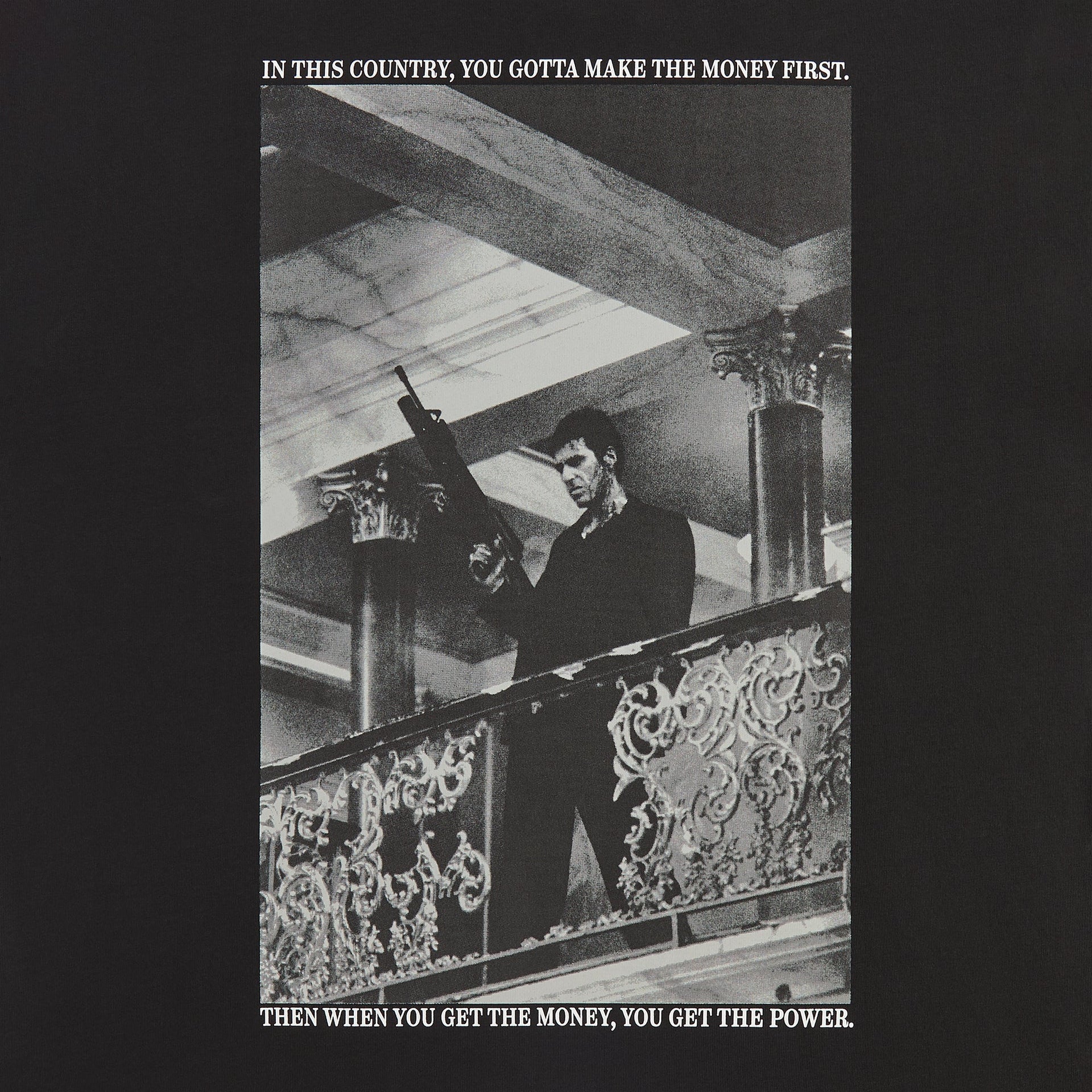 Kith for Scarface Tony Vintage Long Sleeve Pocket Tee - Black