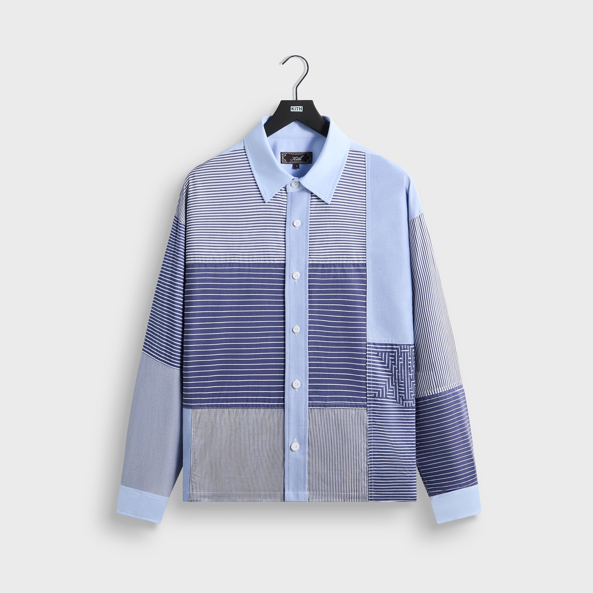 Kith Poplin Stripe Henson Shirt - Darkshore - PH – Kith Canada
