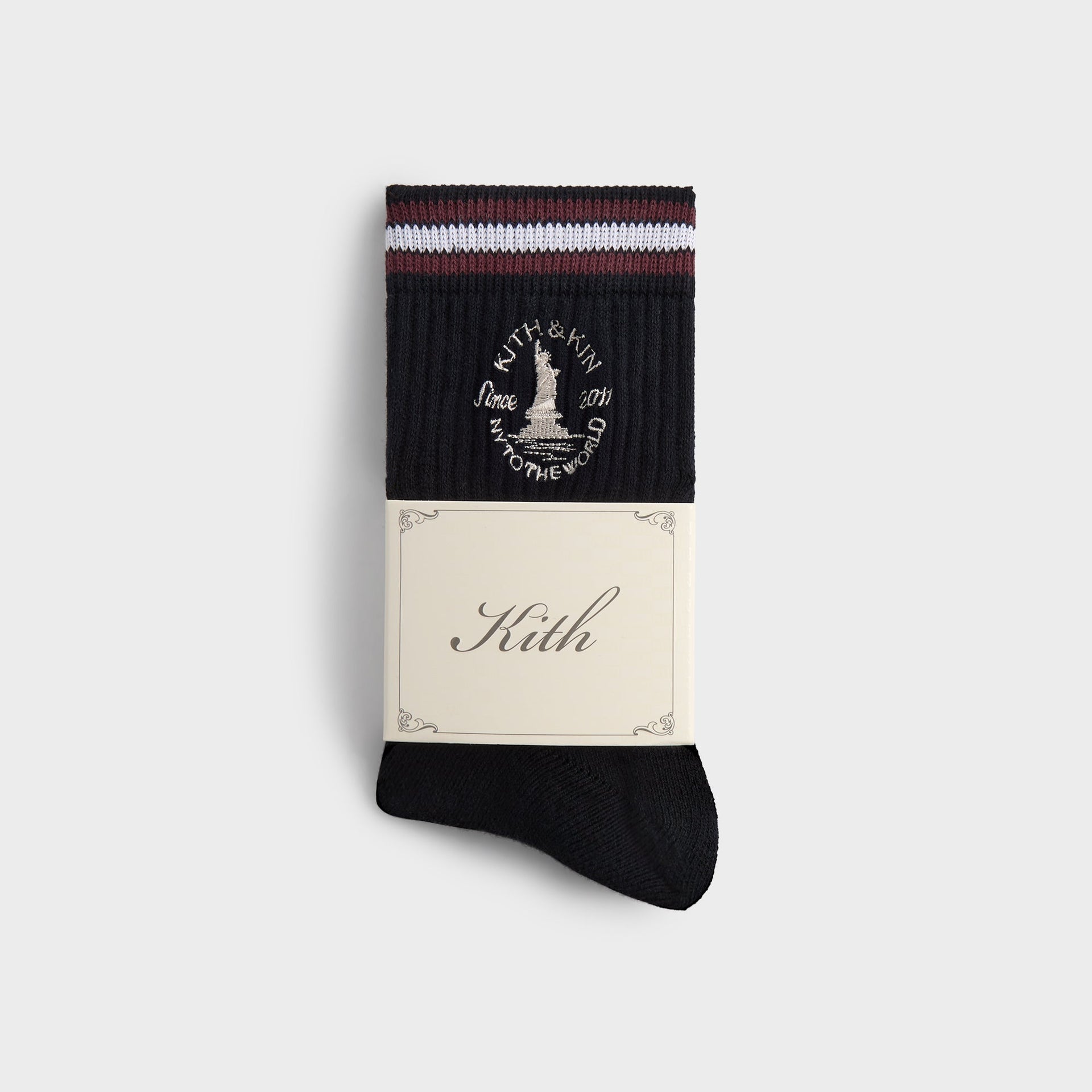 Kith Kith & Kin Logo Mid Crew Sock - Nocturnal