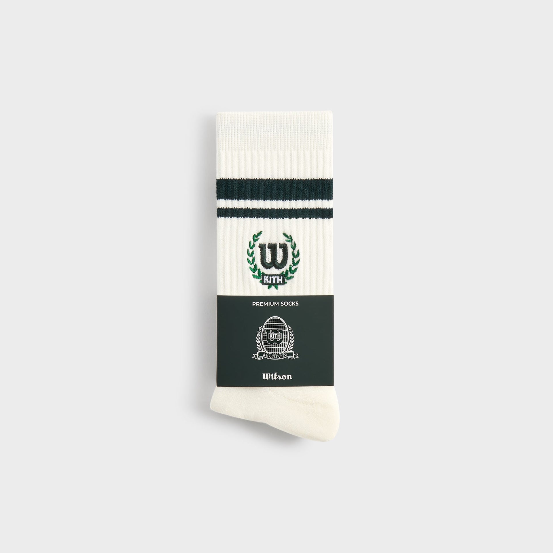 Kith for Wilson Striped Logo Crew Socks - White