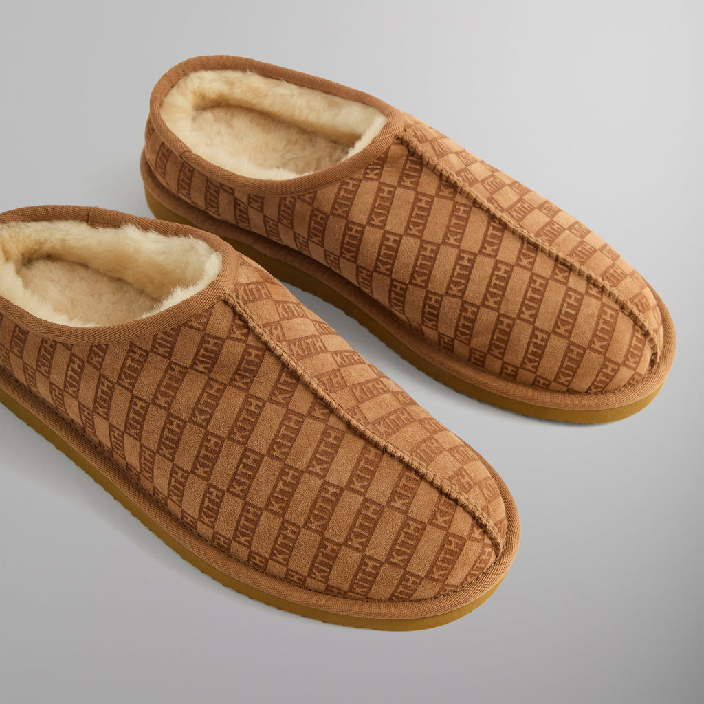 Kith Monogram Shearling Slippers Loft Kith Canada