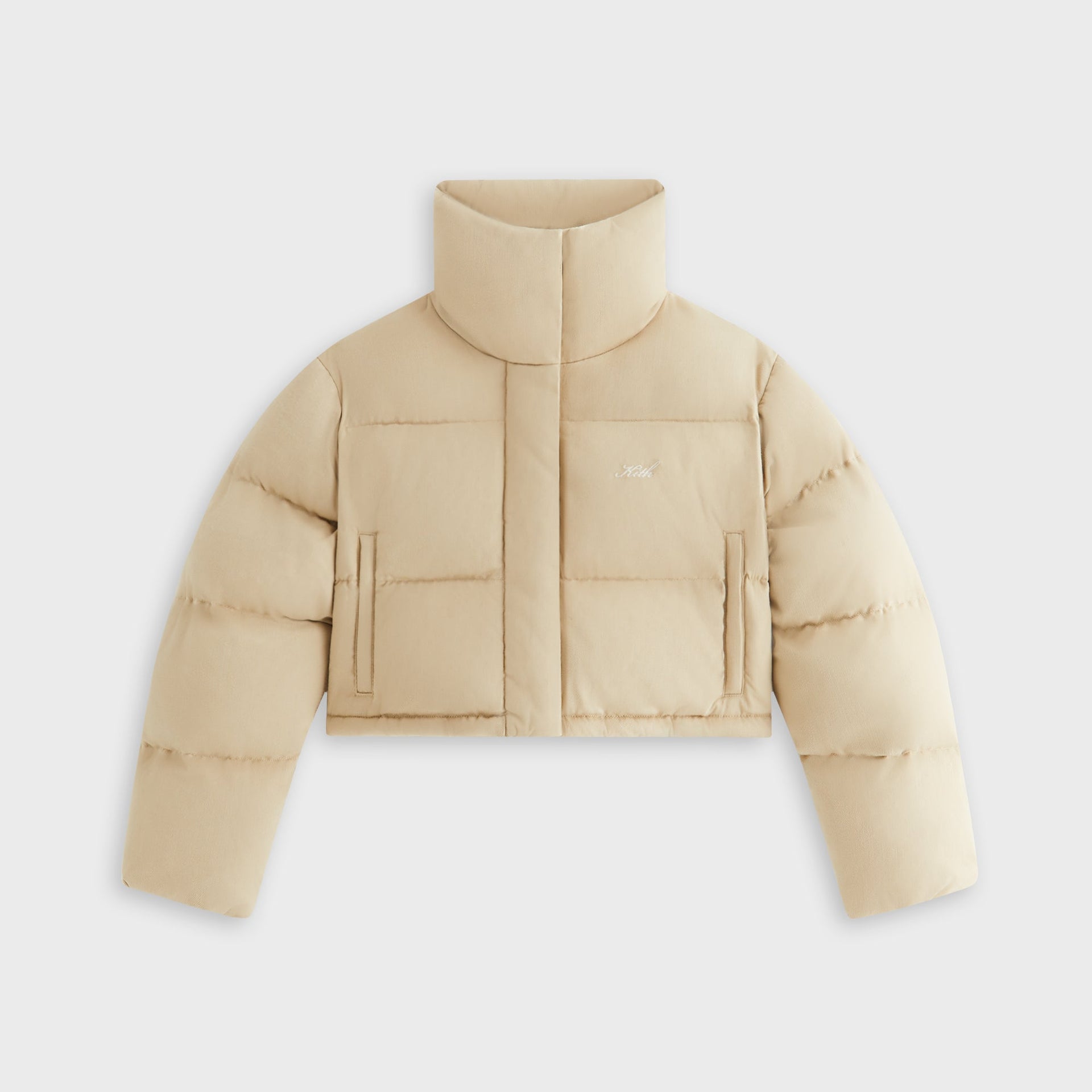 Kith Women Shae Cropped Denim Puffer - Birch