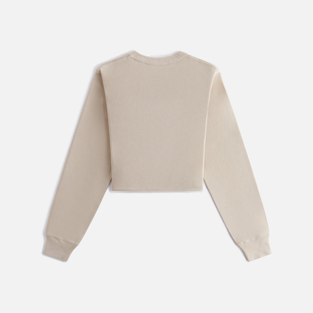 Kith Women Lucy II Cropped Long Sleeve Tee - White