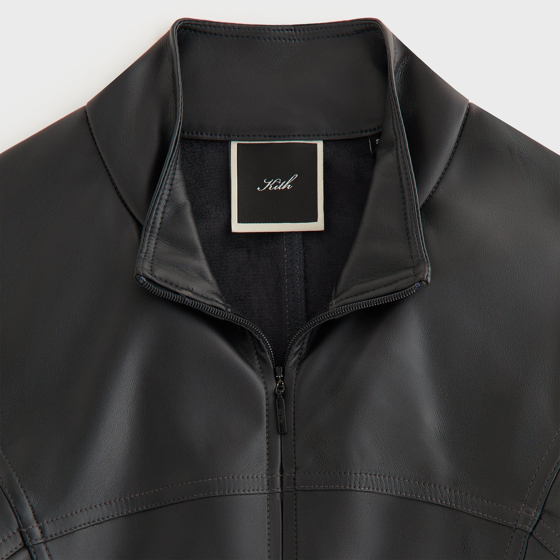 Kith Women Nita Faux Leather Zip Long Sleeve - Black - PH