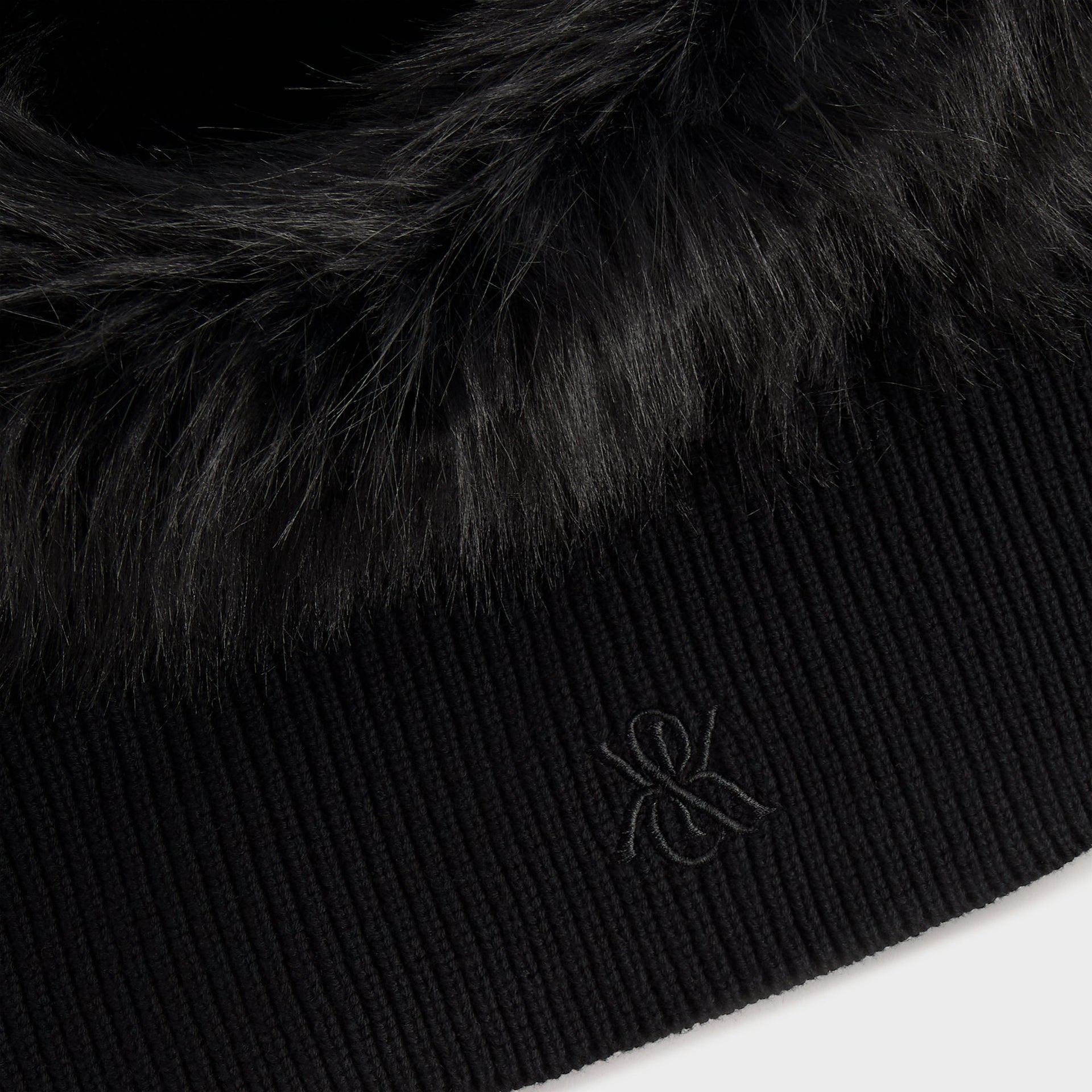 Kith Women Sweater Knit Lined Balaclava Hood - Black - PH