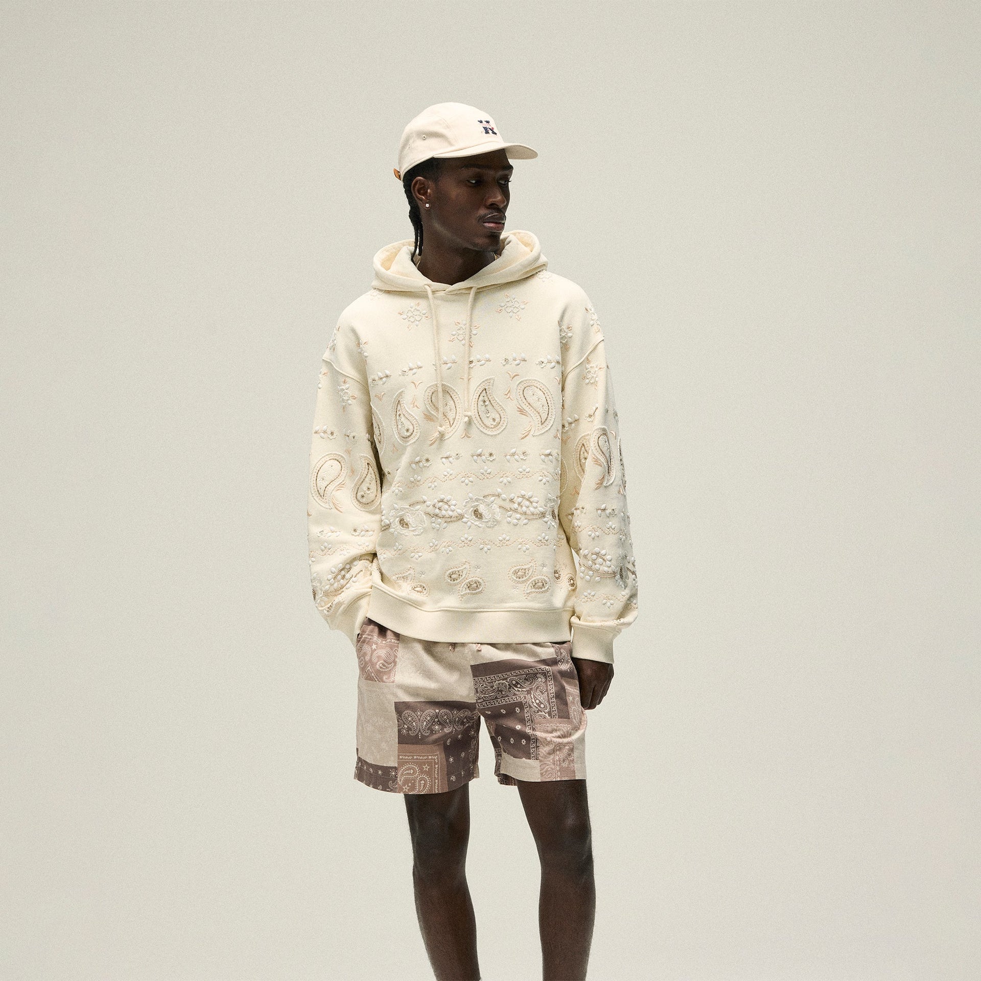 Kith Washed Cotton Bandana Active Short - Overcast