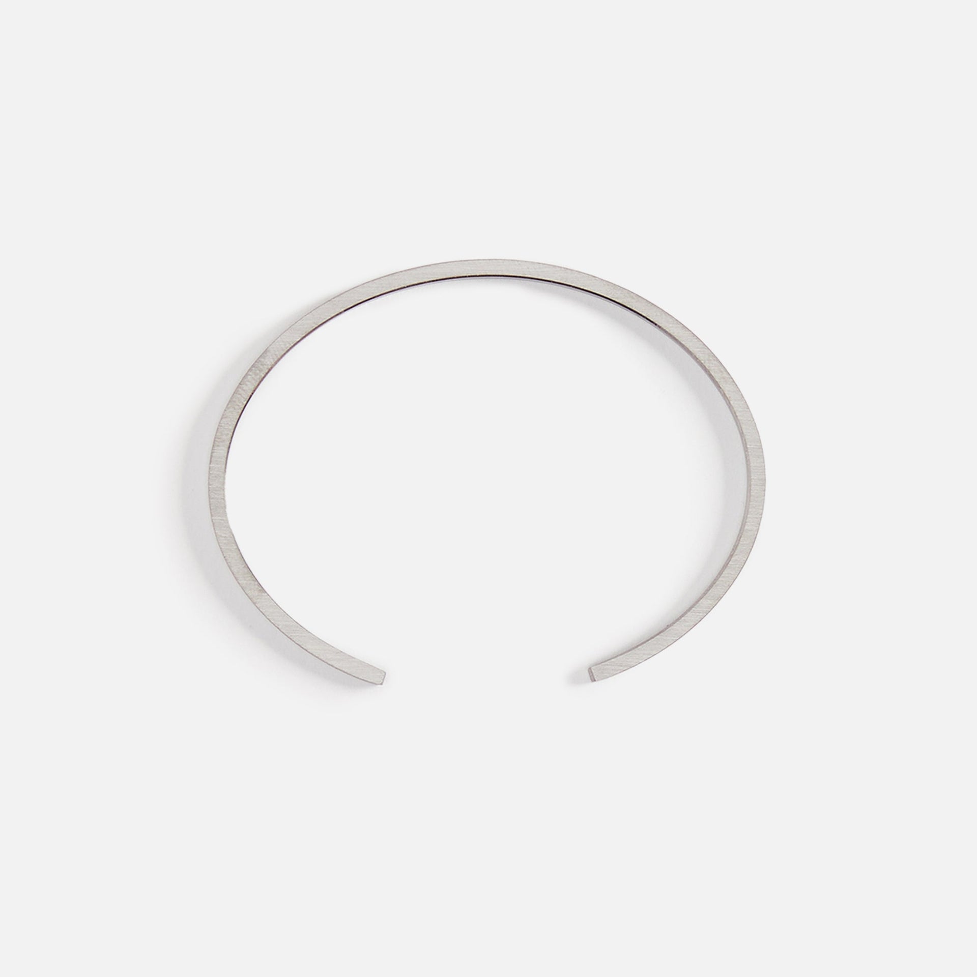 Le Gramme 7g Bracelet Slick Brushed 925 Black Sterling Silver -Silver / Black