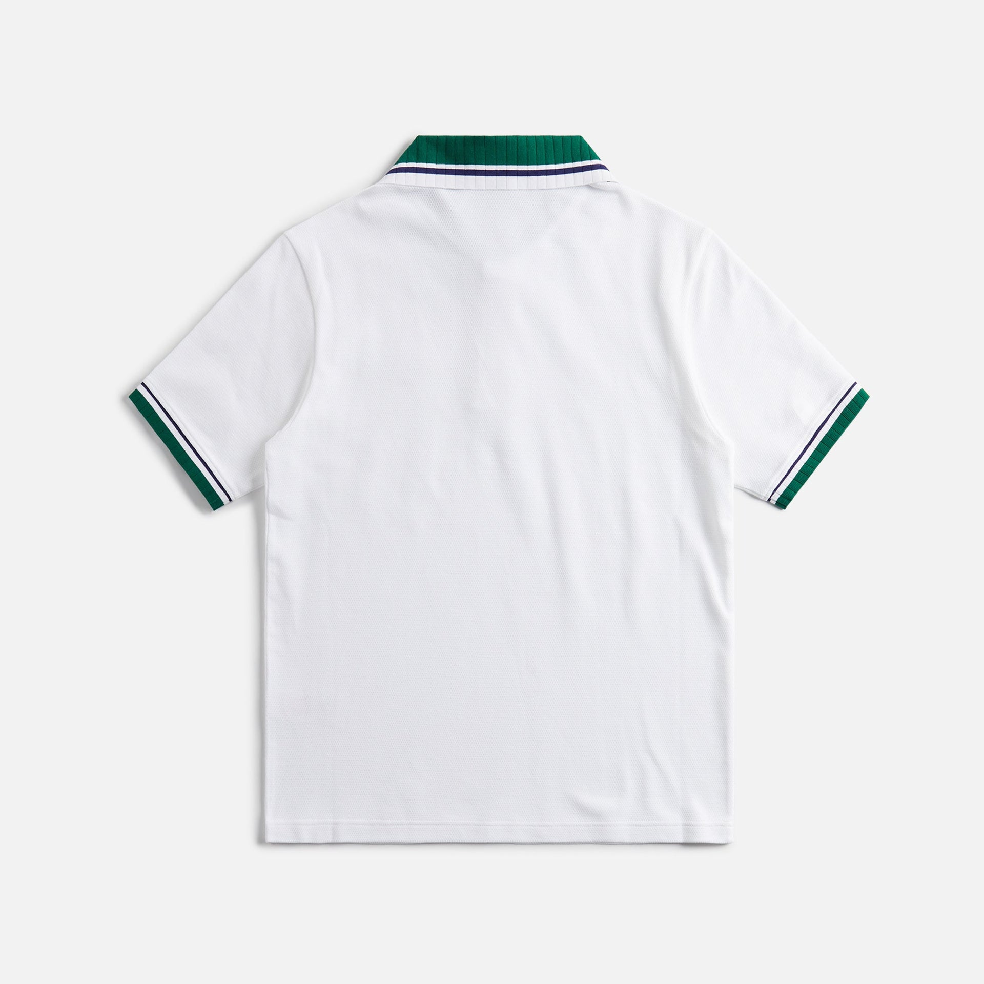 Casablanca Organic Cotton Pique Textured Pique Polo - White