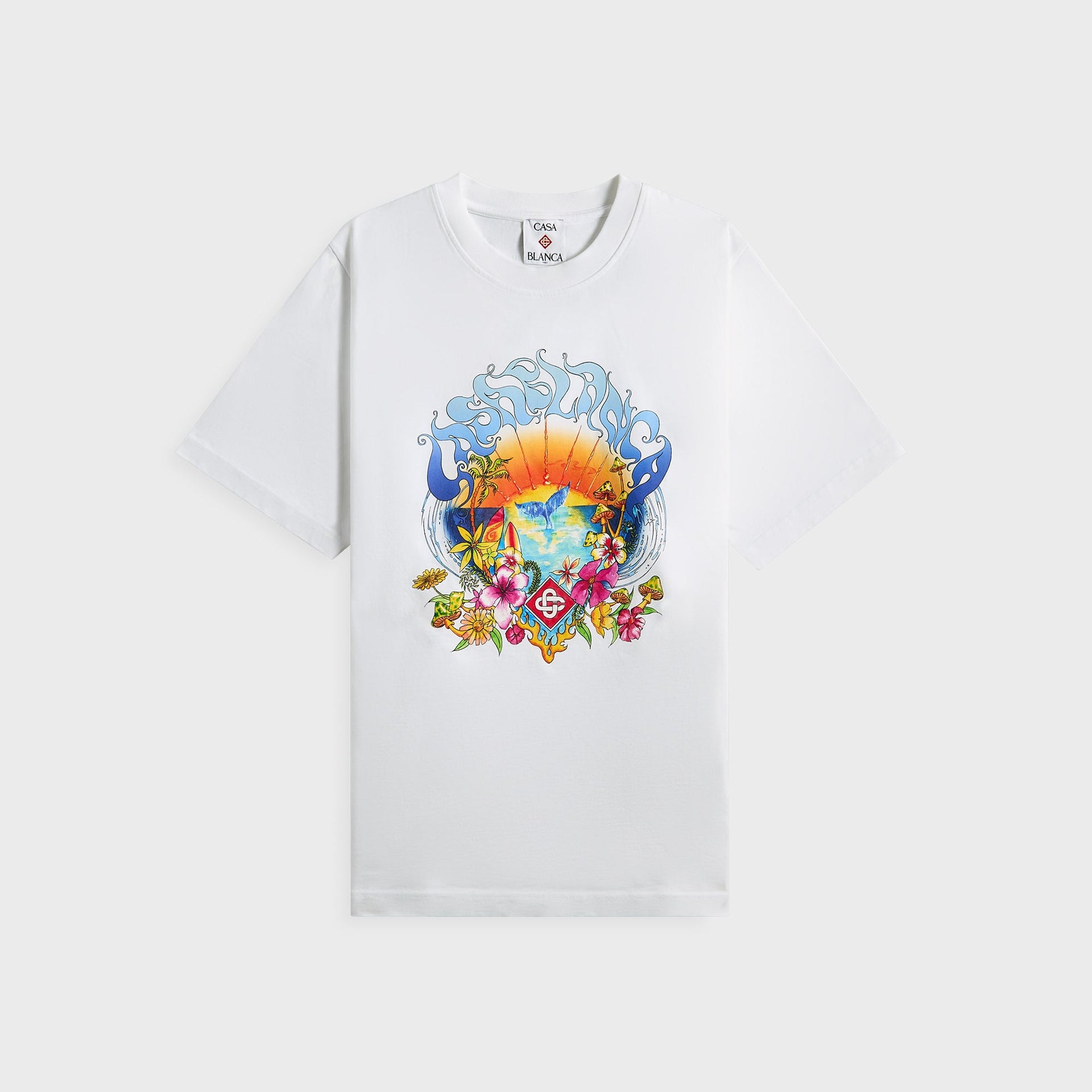 Casablanca Surf Trip Printed Tee - White