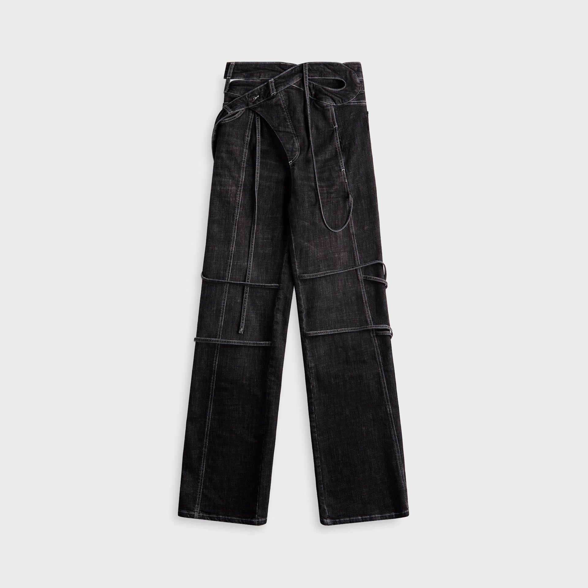 Ottolinger Strappy Signature Wrap Jeans - Black