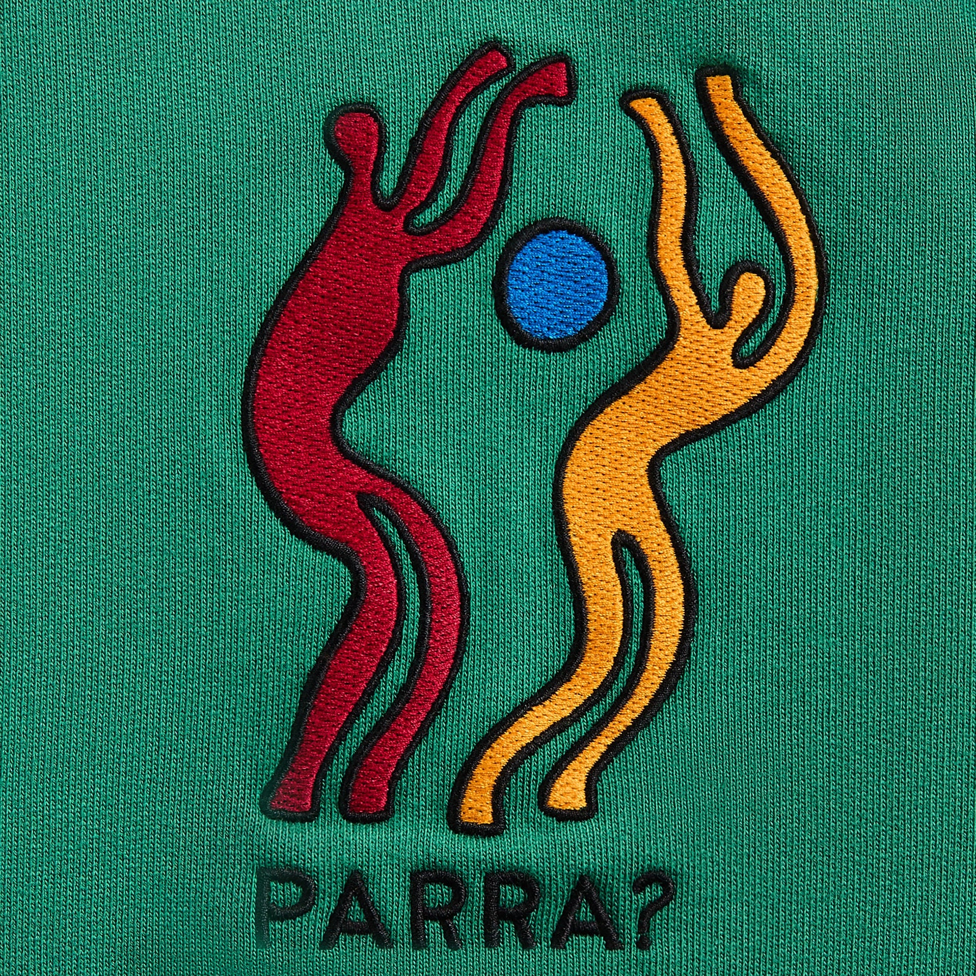 by Parra La Chambre Nuit Hooded Sweatshirt - Washed Green