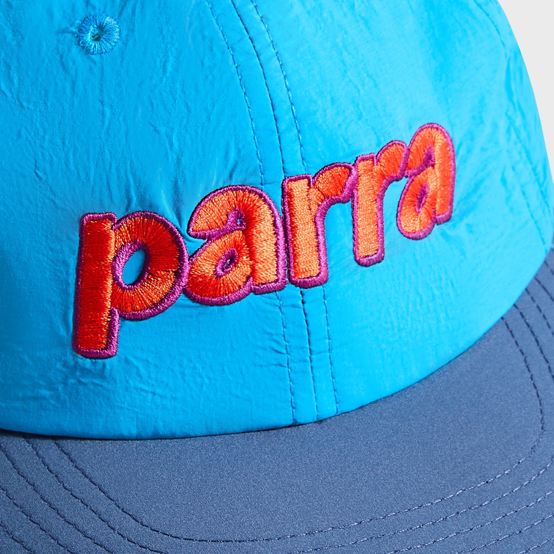 by Parra Lowercase 6 Panel Cap - Blue / Orange