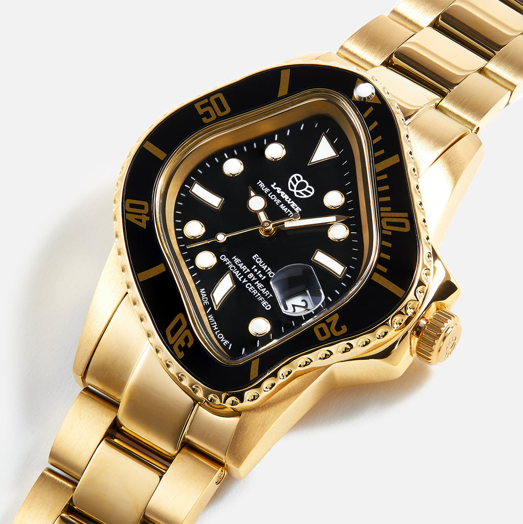 LAARVEE Golden Precision Steel - Black Bezel / Black Dial – Kith