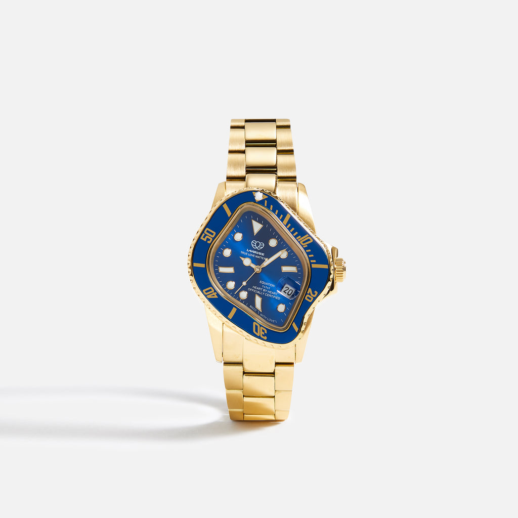 LAARVEE Golden Precision Steel - Blue Bezel / Blue Dial