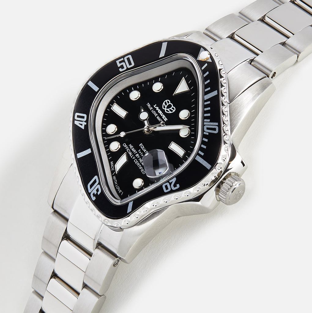 LAARVEE Silver Precision Steel - Black Bezel / Black Dial – Kith