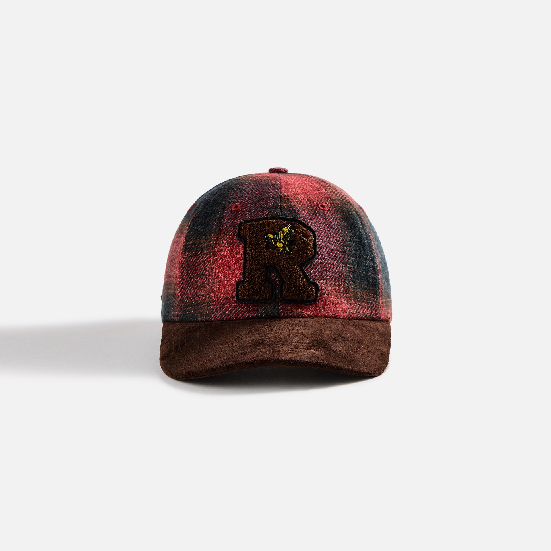 Rhude Flannel R Patch 6-Panel Hat - Red