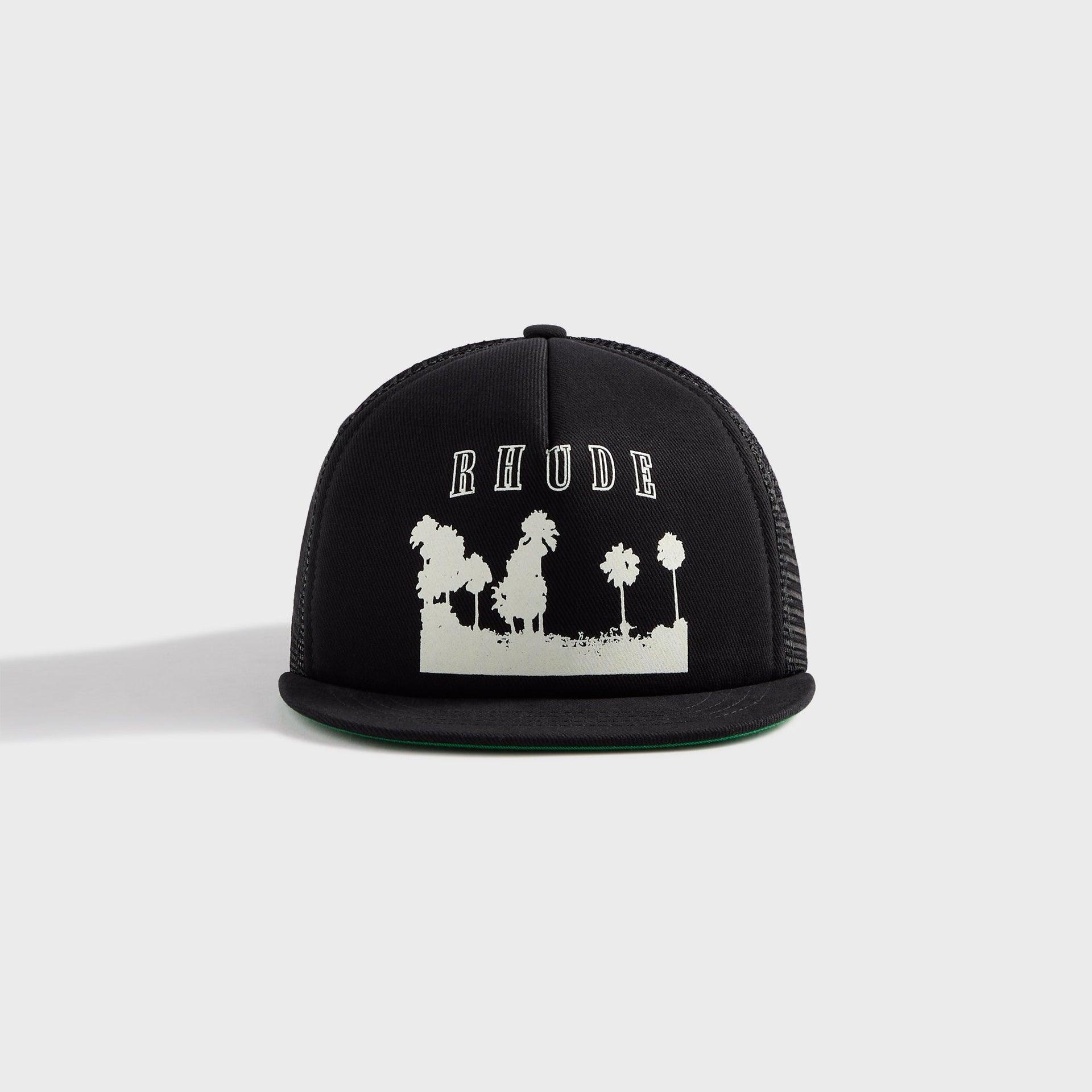 Rhude Thousand Palms Trucker Cap - Black / White