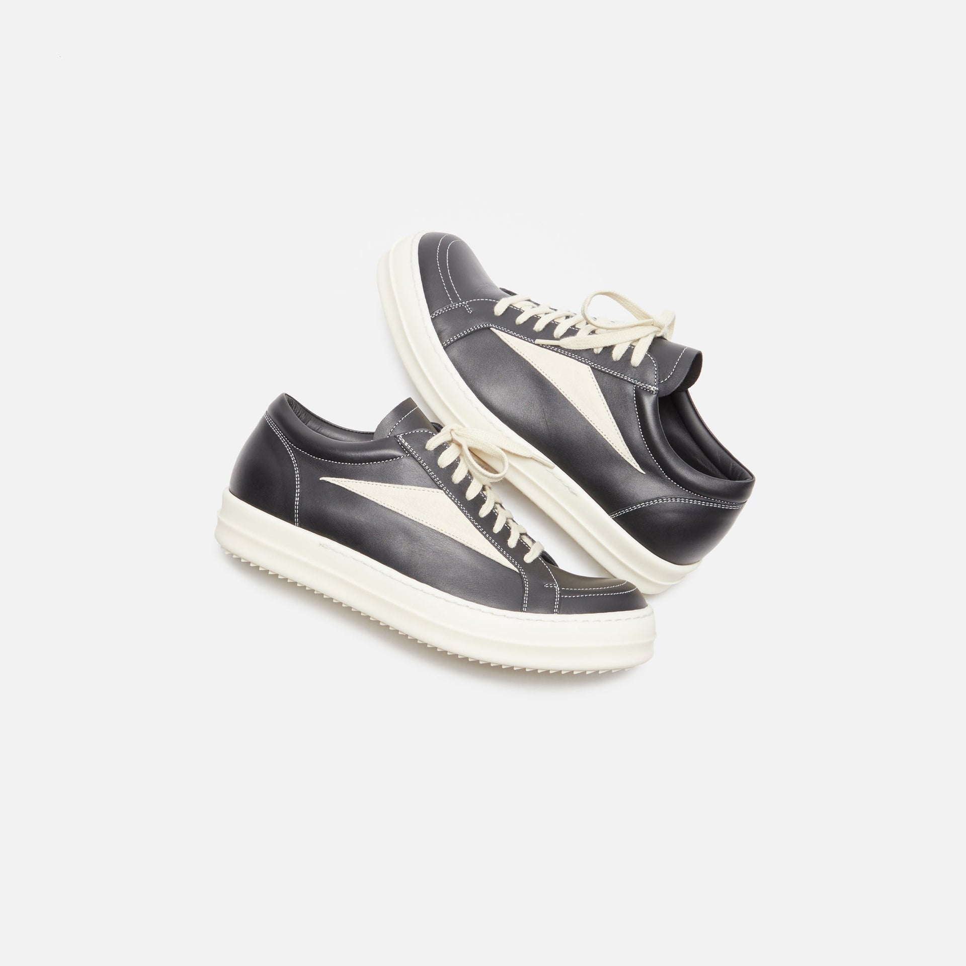 Rick Owens Vintage Sneakers - Black / Milk / Milk Scarpe in Pelliccia