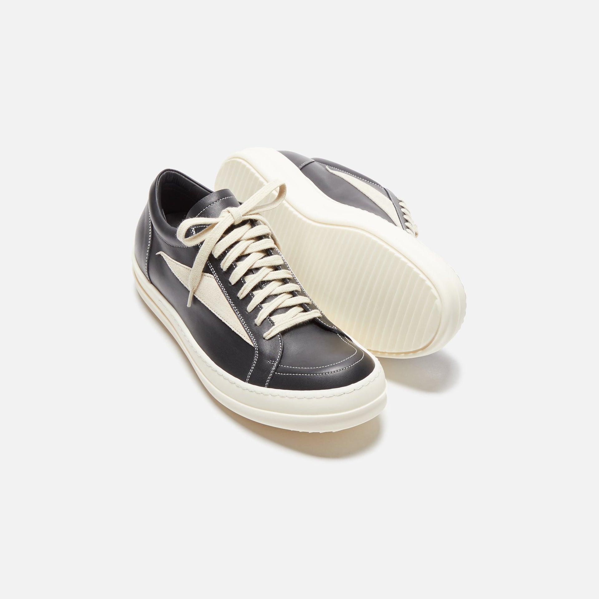 Rick Owens Vintage Sneakers - Black / Milk / Milk Scarpe in Pelliccia