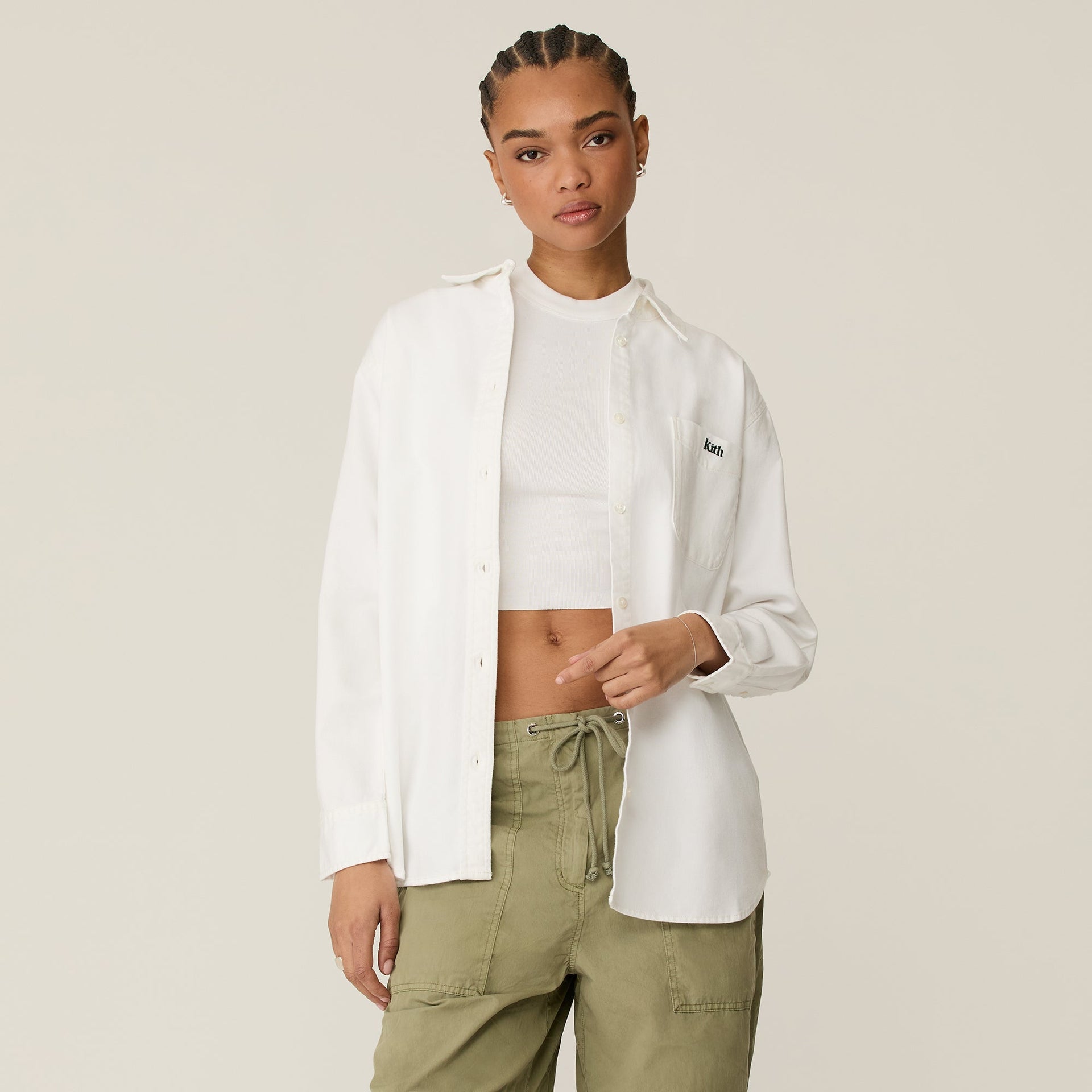 Kith Women Ora II Denim Shirt - Putty Denim