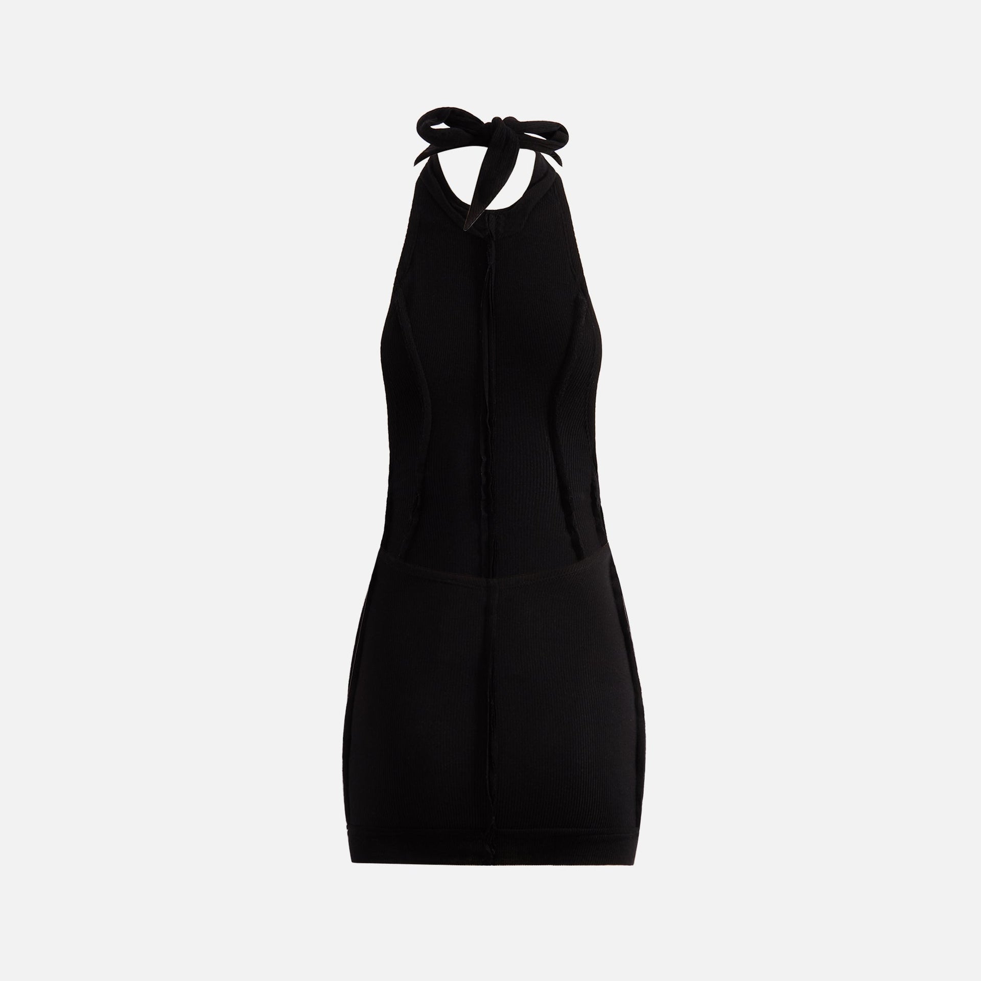 Sami Miro Vintage Open Seam Low Back Halter Dress - Black