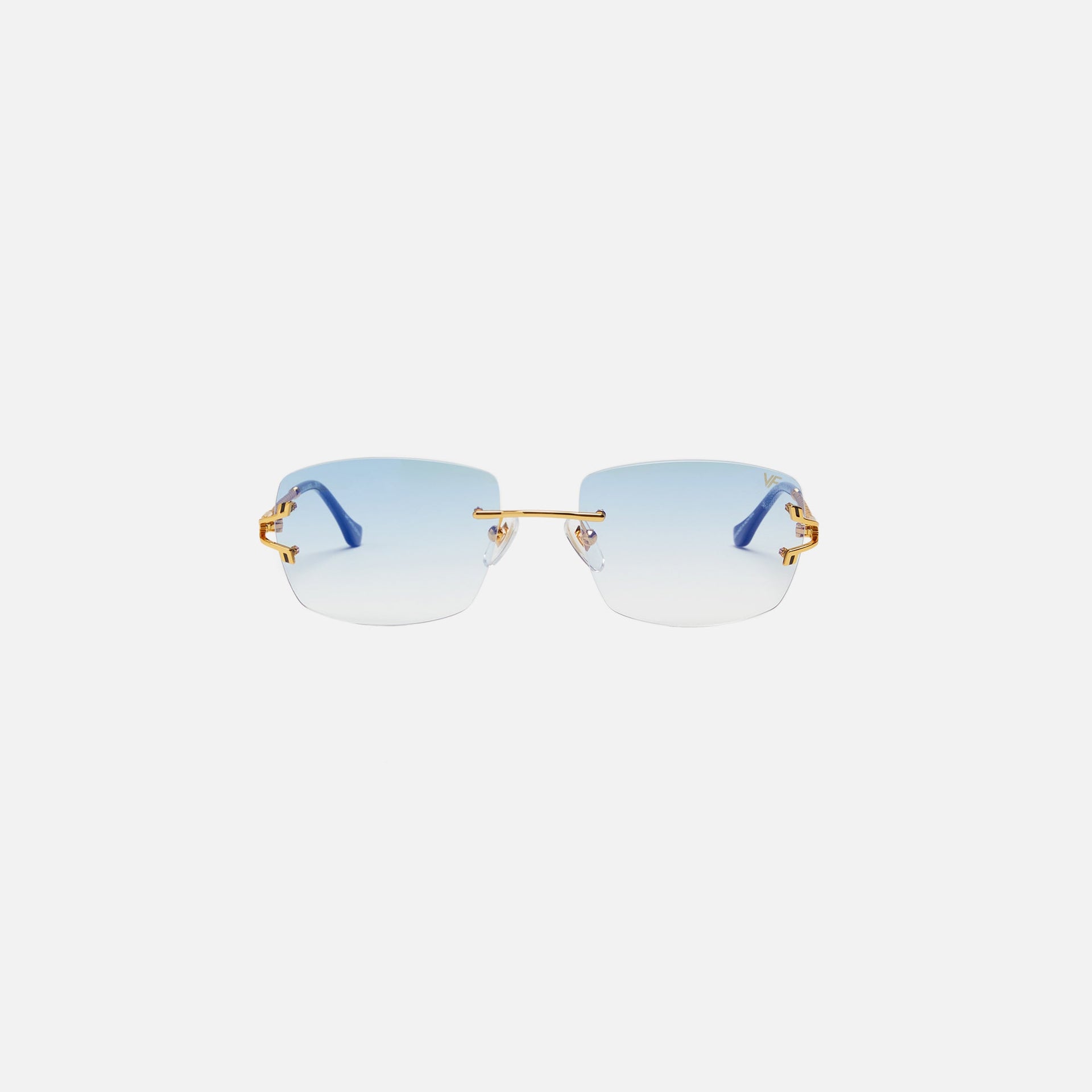 Vintage Frames Bal Harbour Drill Mount 24KT Gold - Blue Gradient