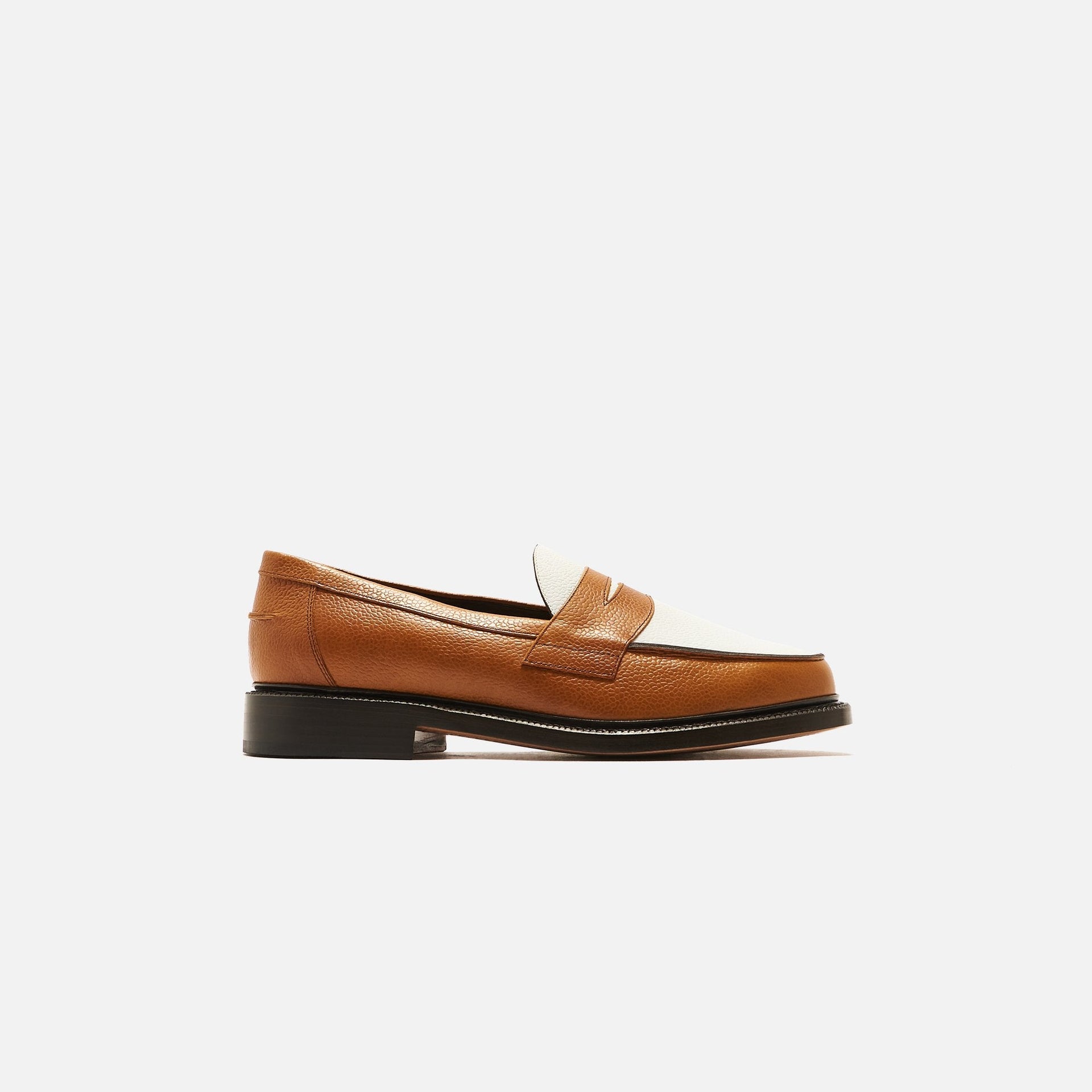 Blackstock & Weber The Ellis Penny Loafer - Acorn / White