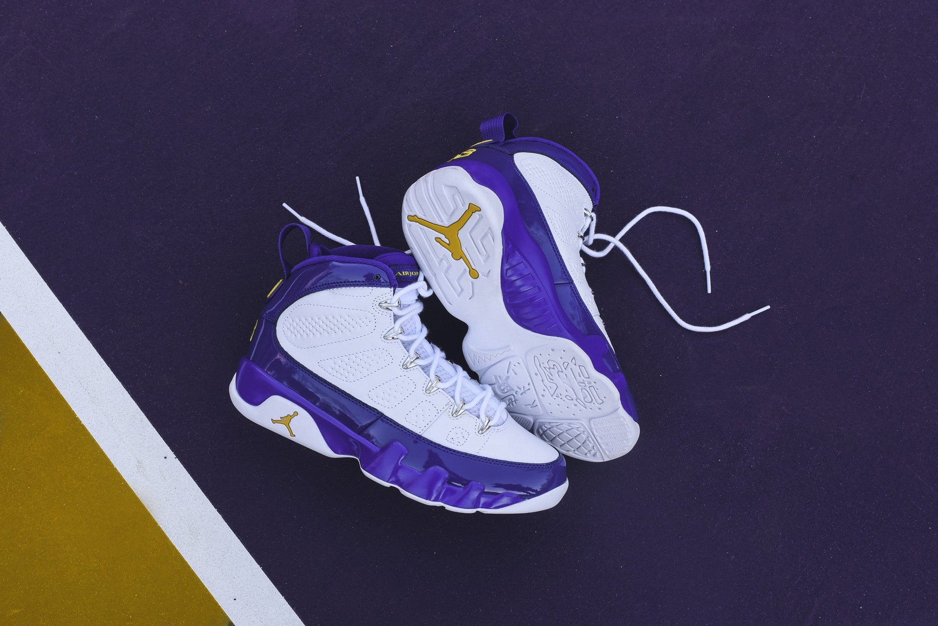 Nike Air Jordan 9 Kobe Bryant PE - White / Tour Yellow / Concord