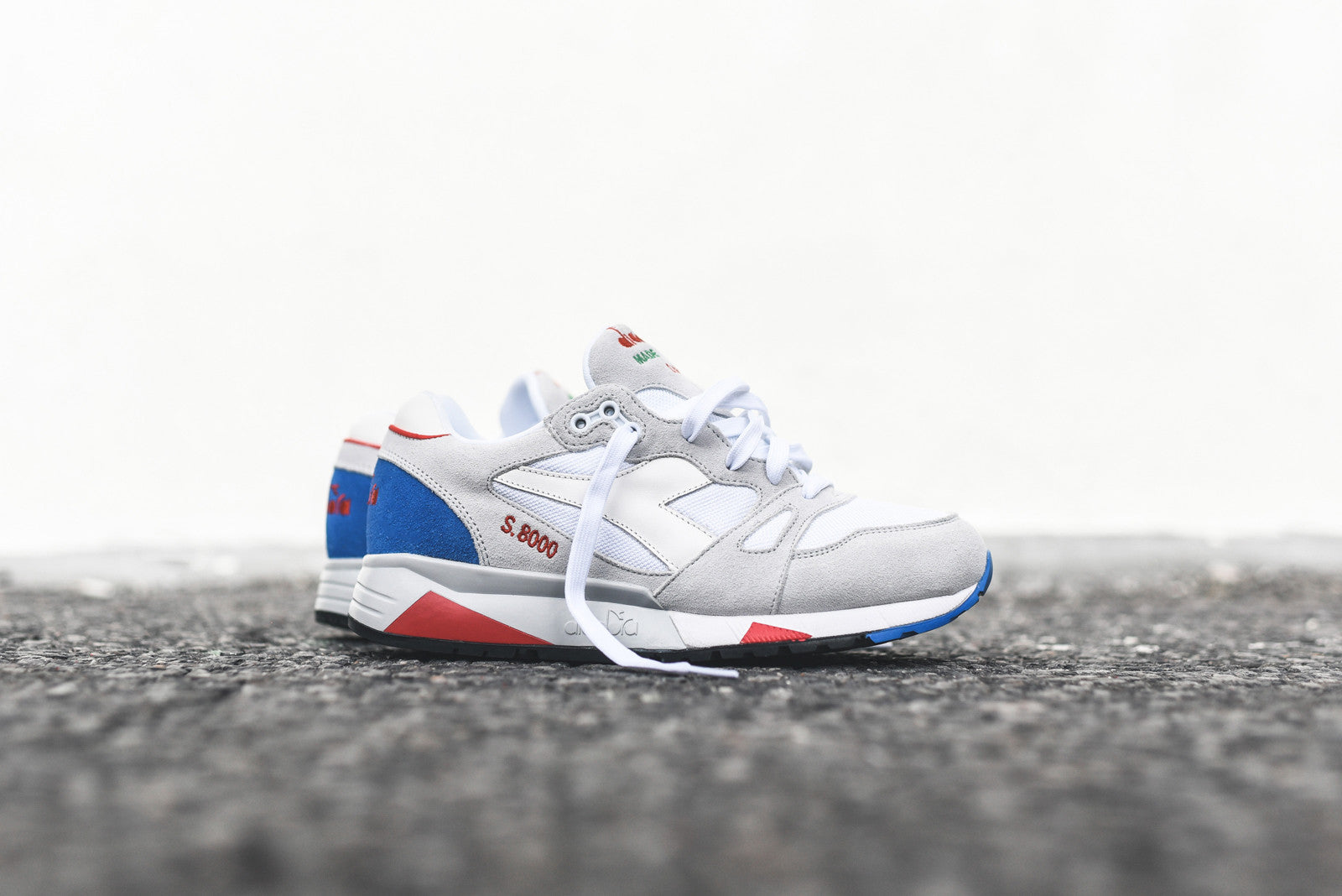 Diadora S8000 Italia - Light Grey / Micro Blue
