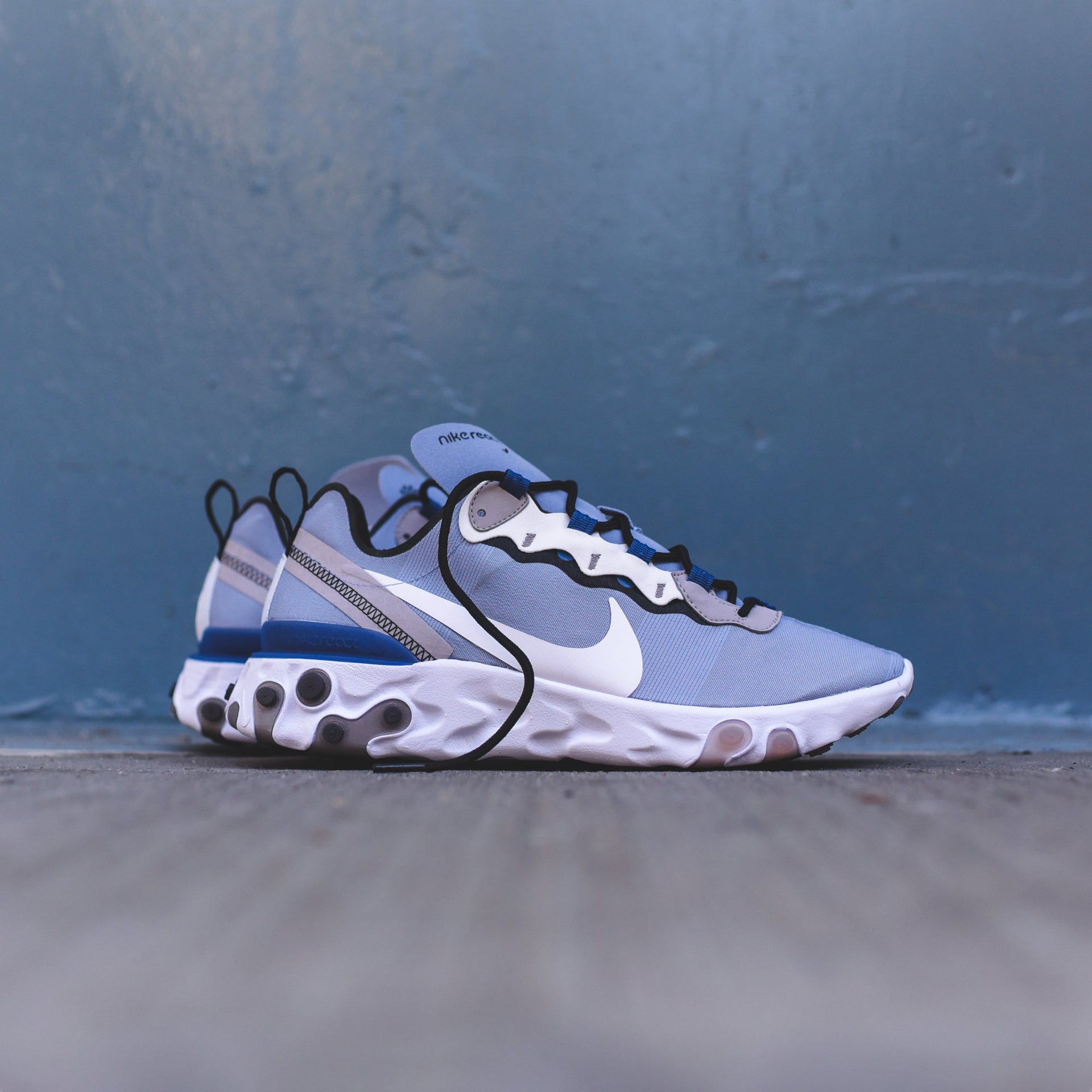 Nike React Element 55 - Indigo Fog / White / Mystic Navy