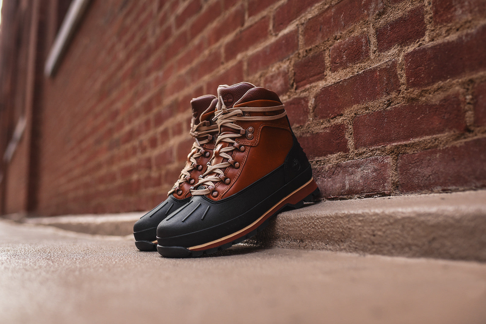 Timberland Euro Hiker Shell Toe Boot - Burnt Orange / Navy