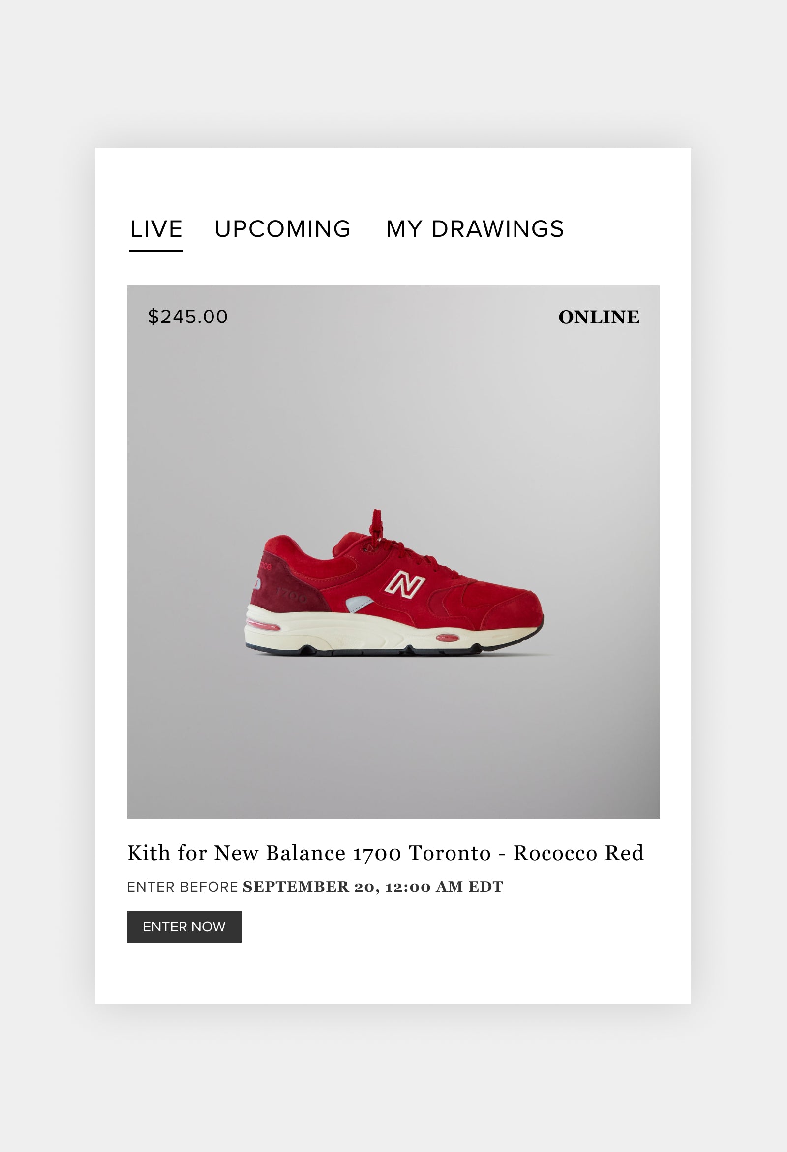 KITH×New Balance1700Toronto Rococco Red-