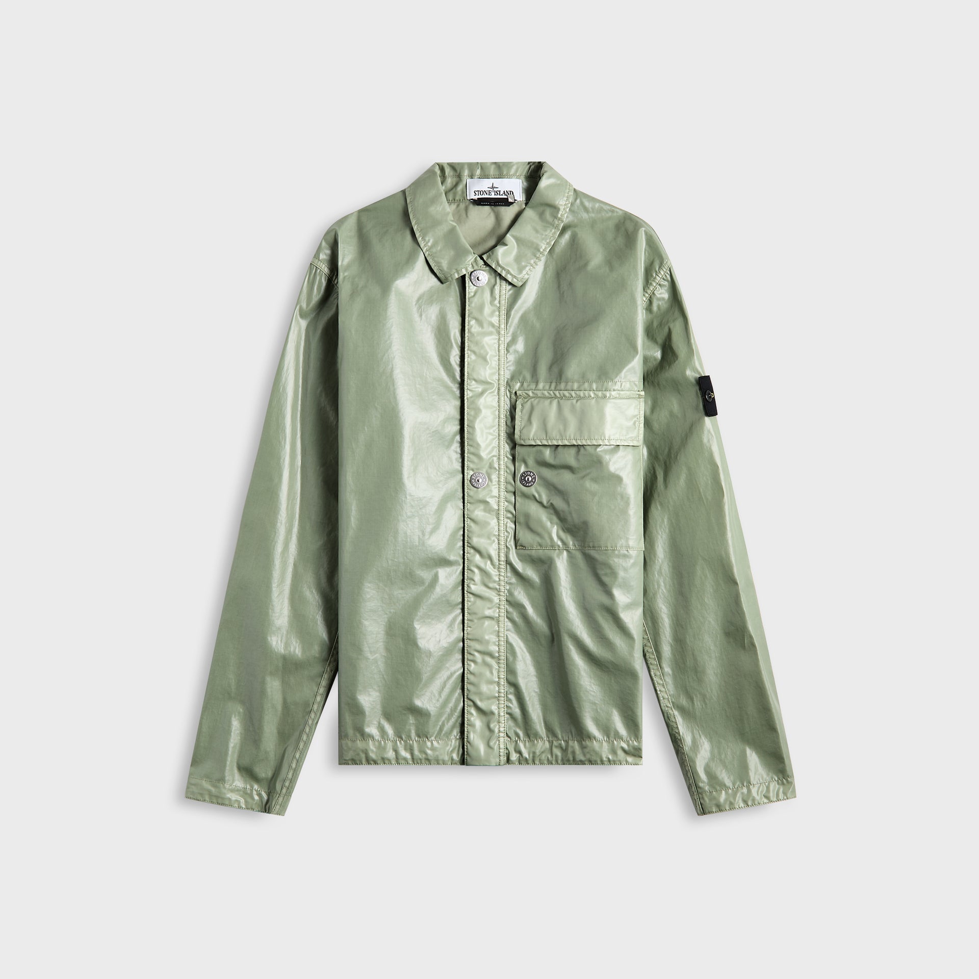 Stone Island Mussola Gommata Garment Dyed Jacket - Sage