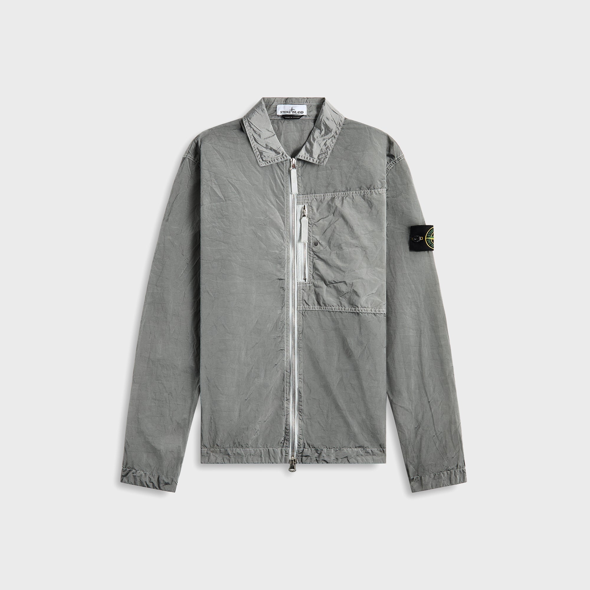 Stone Island Nylon Metal Garment Dyed Shirt - Pearl Grey – Kith Canada