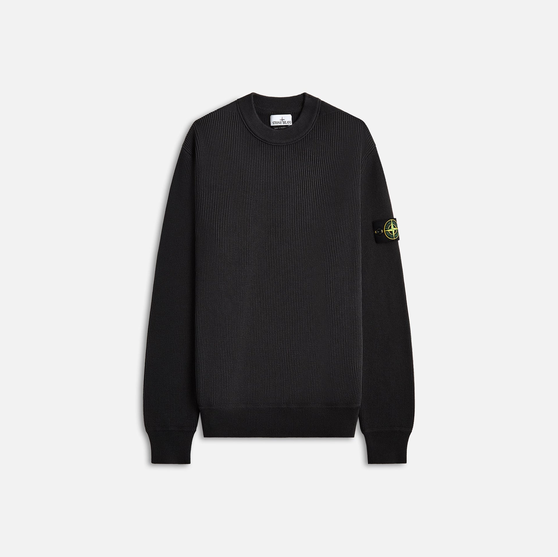 Stone Island Ribbed Soft Cotton Crewneck - Charcoal