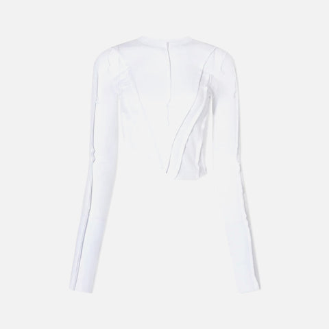 Sami Miro Vintage Asymmetric Long Sleeve Tee - White