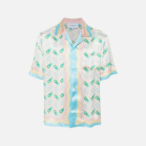 Casablanca Cuban Collar Short Sleeve Shirt - Soft Ping Pong