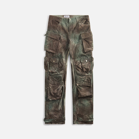 The Attico Fern Long Pants - Stained Green Camouflage