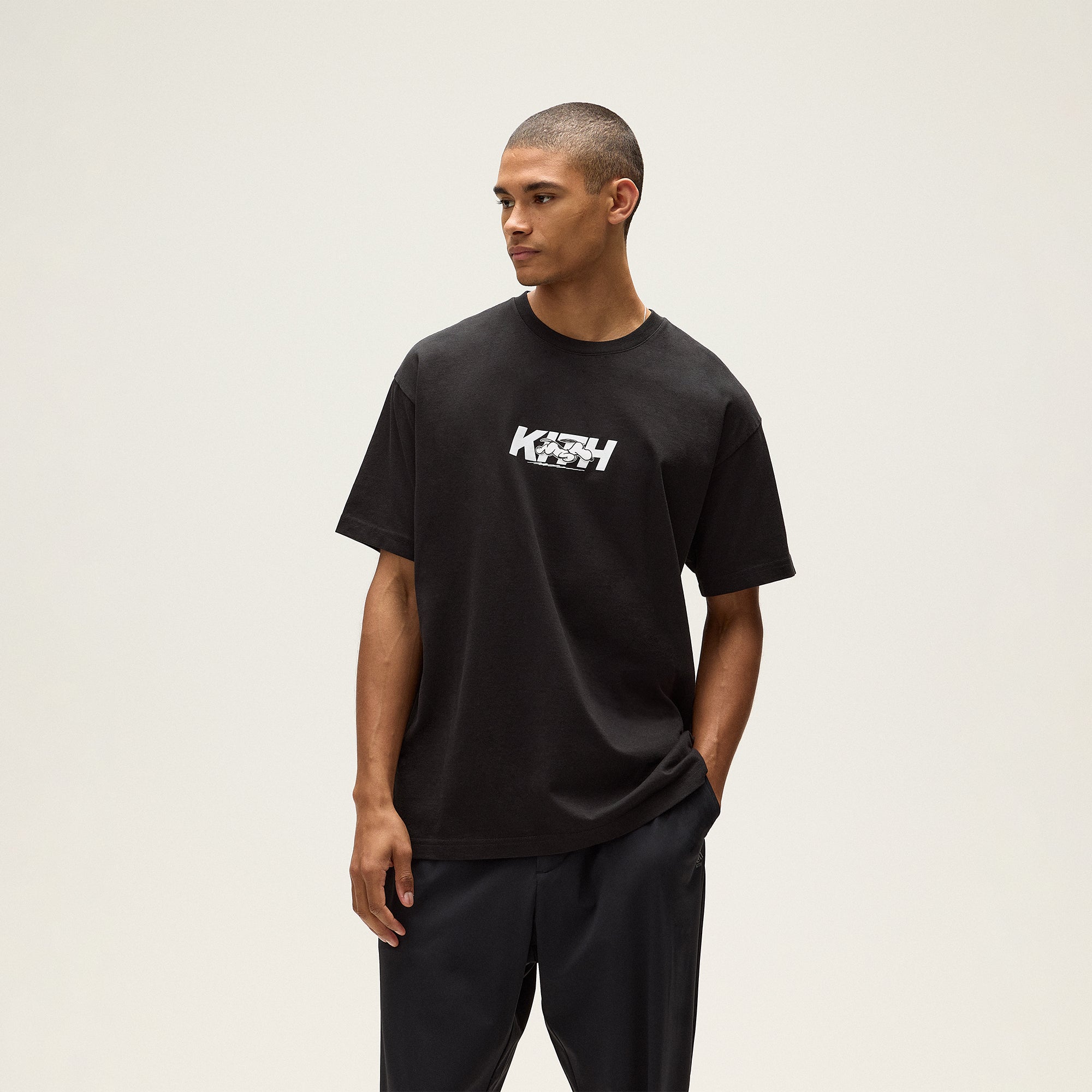 Kith for Peanuts Snoopy Run Fast Logo Tee - Black – Kith Canada
