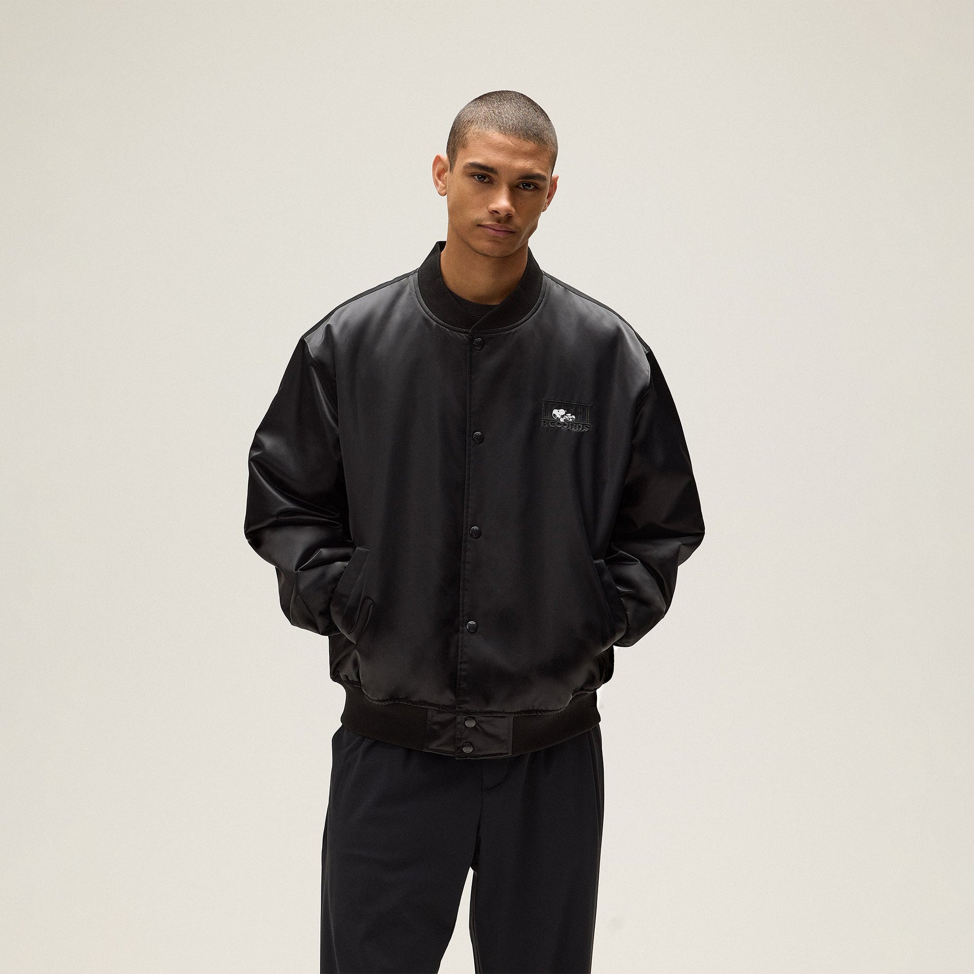 Kith for Peanuts Satin Bomber Jacket - Black