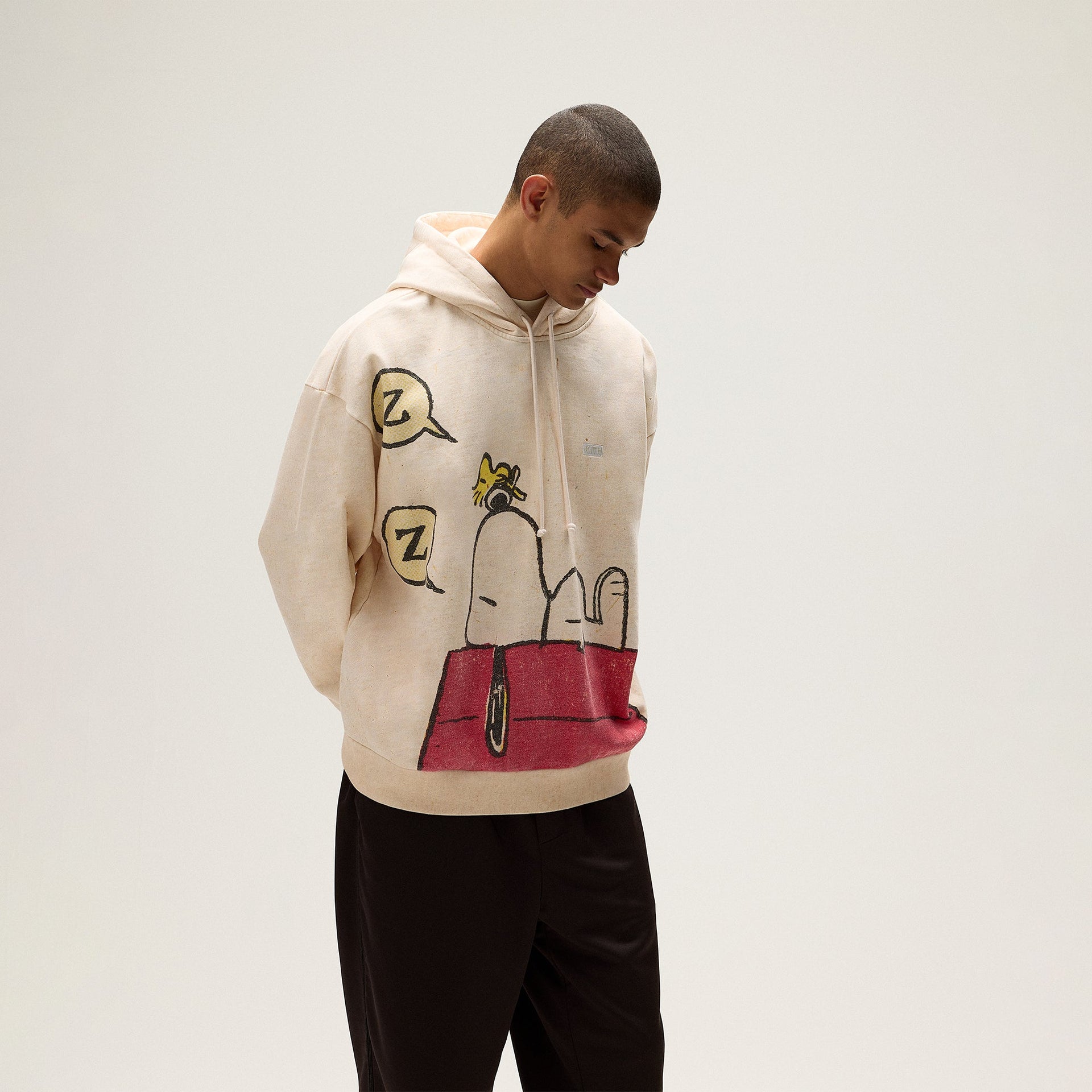 Kith for Peanuts Sleeping Doghouse Comic Nelson Hoodie - Sandrift