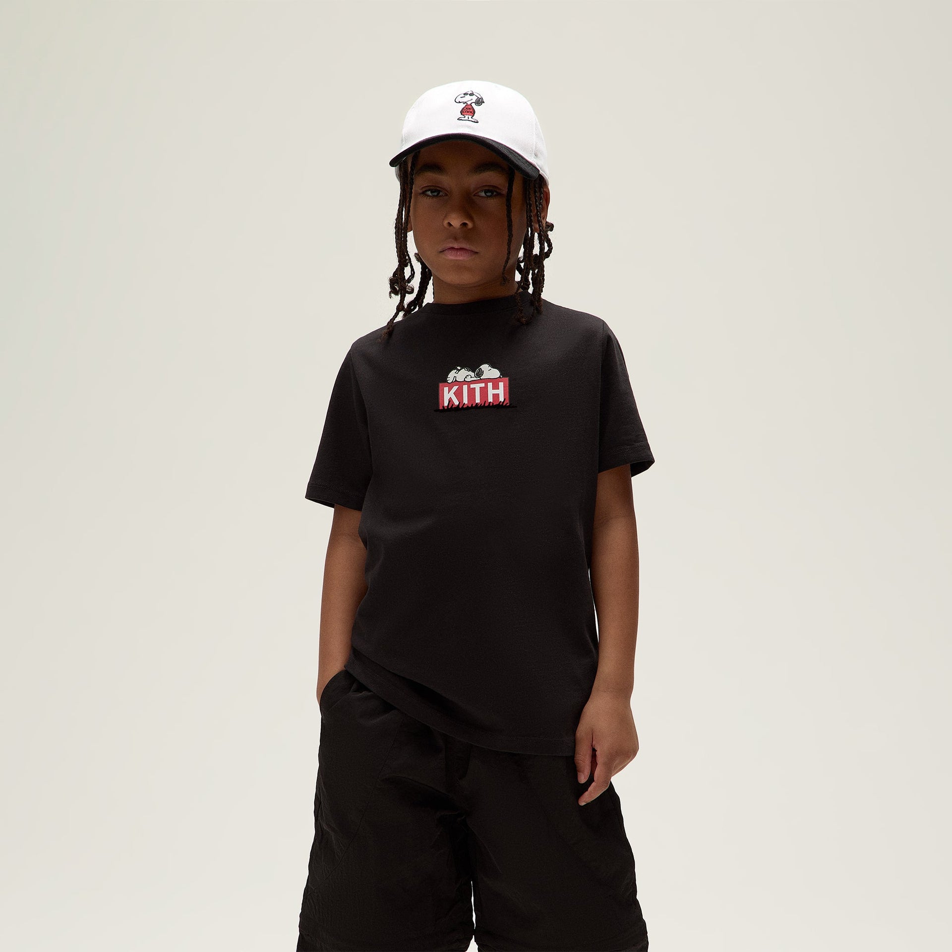 Kith Kids for Peanuts Doghouse Classic Logo Tee - Black