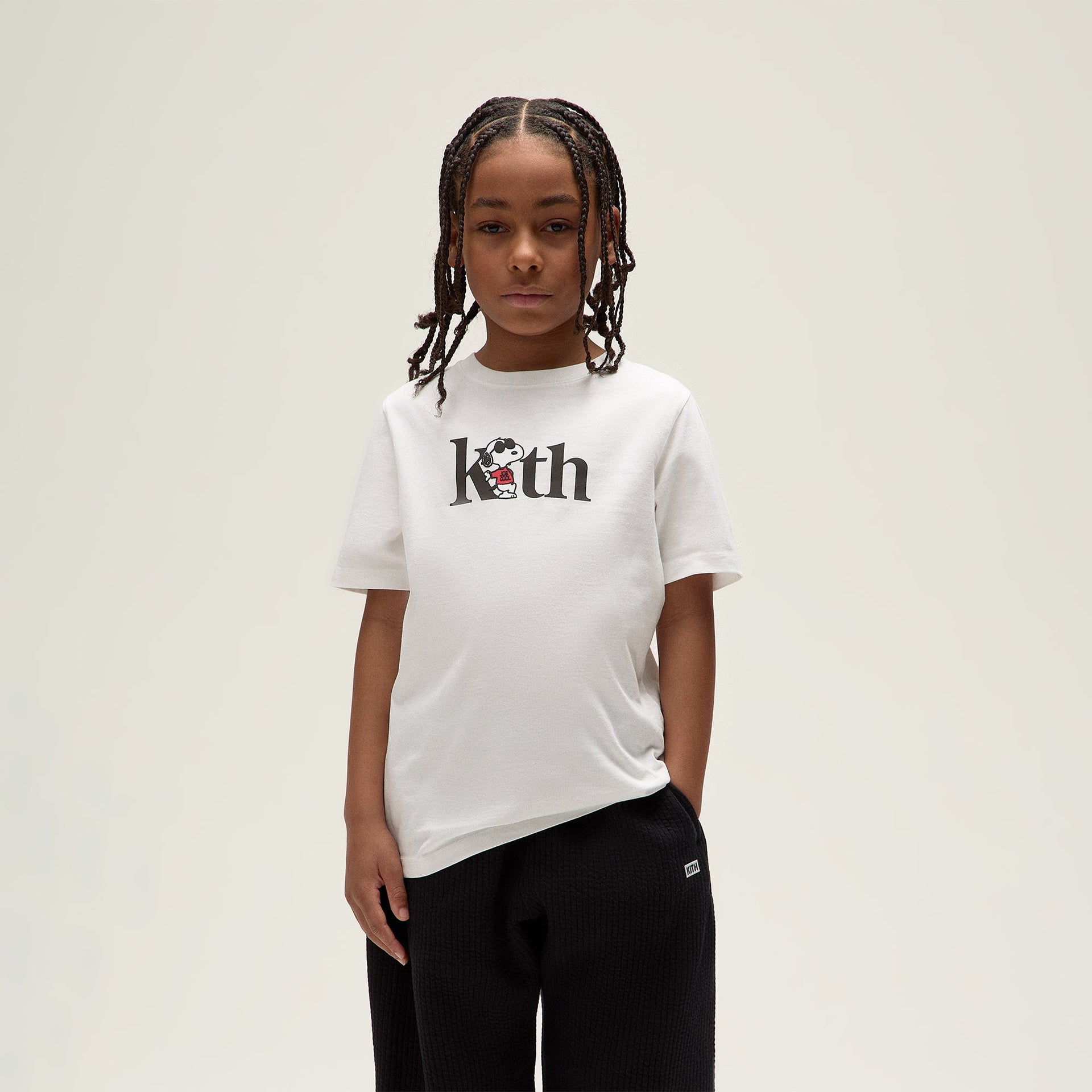 Kith Kids for Peanuts Joe Cool Serif Tee - White