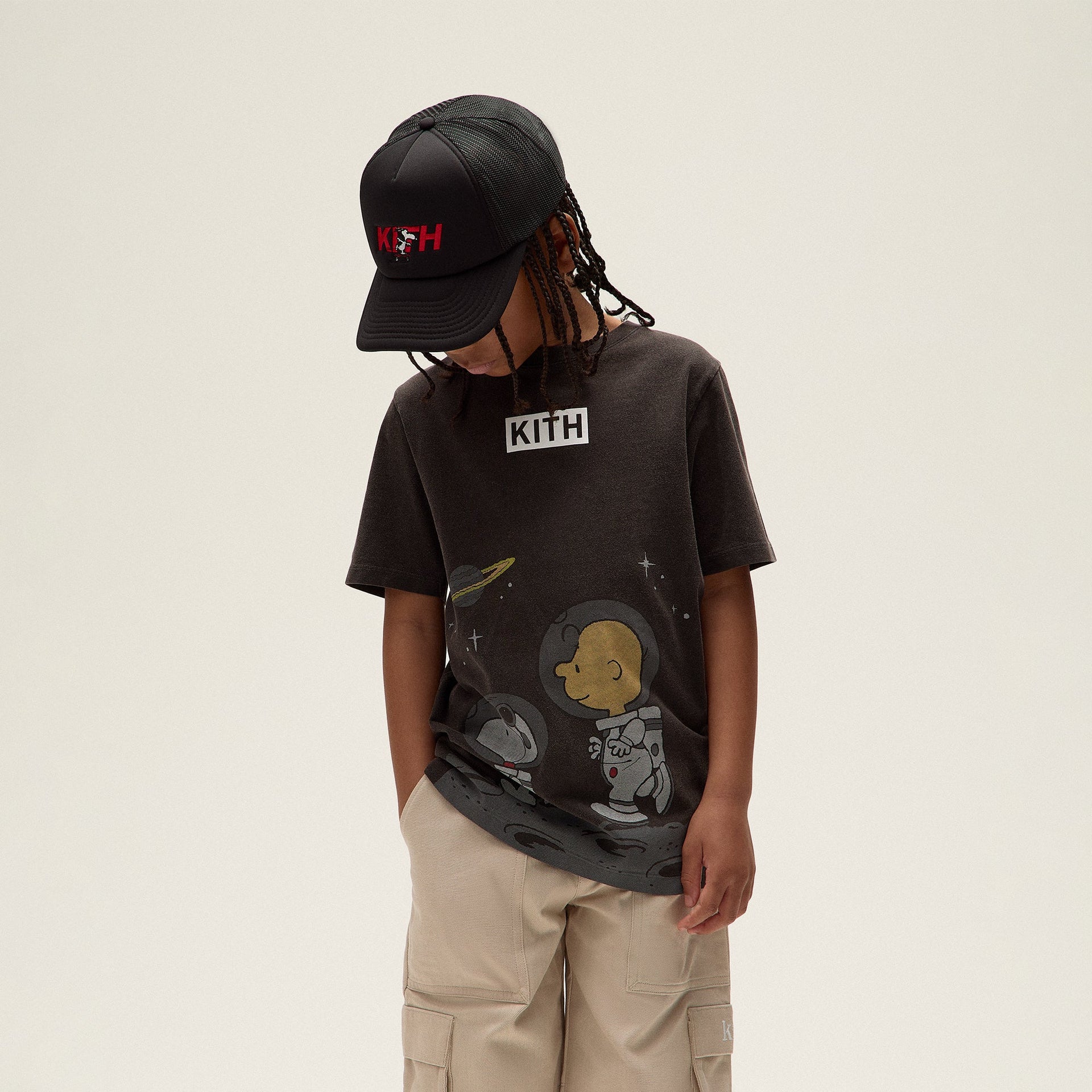 Kith Kids for Peanuts Space Vintage Tee - Black