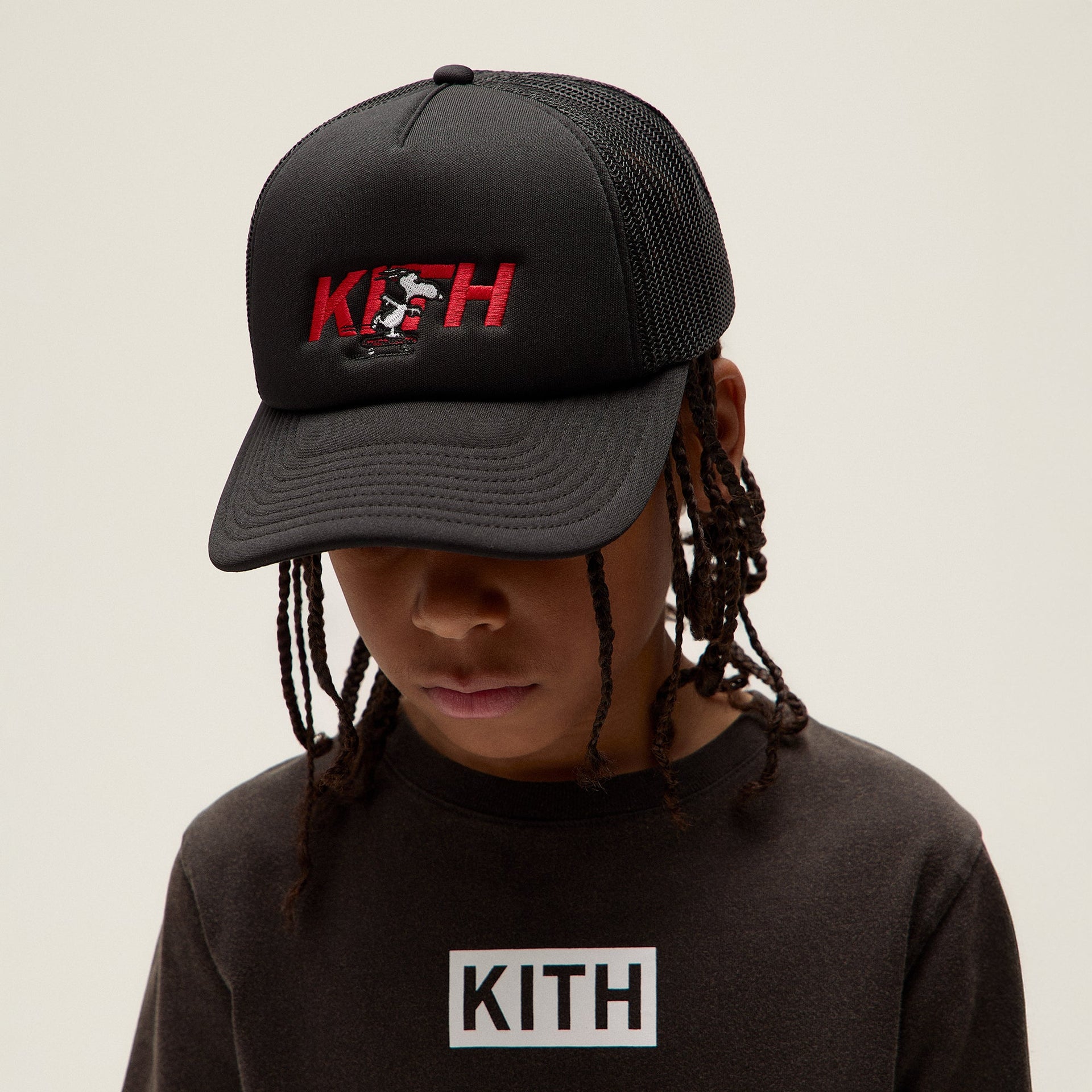 Kith Kids for Peanuts 75 Nolan Poly Foam Trucker - Black