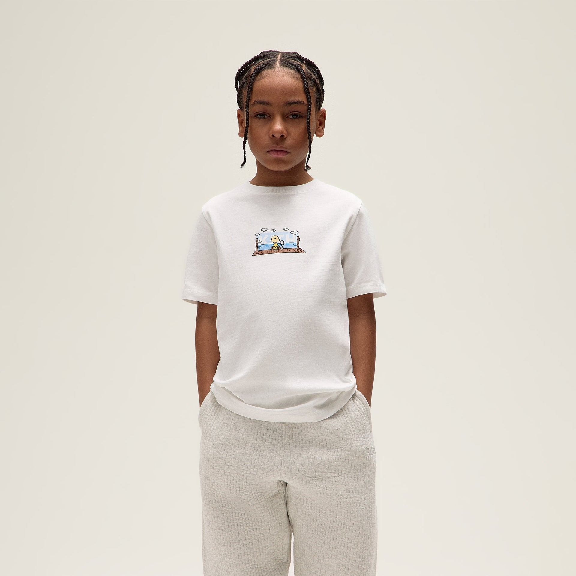 Kith Kids for Peanuts Ocean View Classic Logo Tee - White