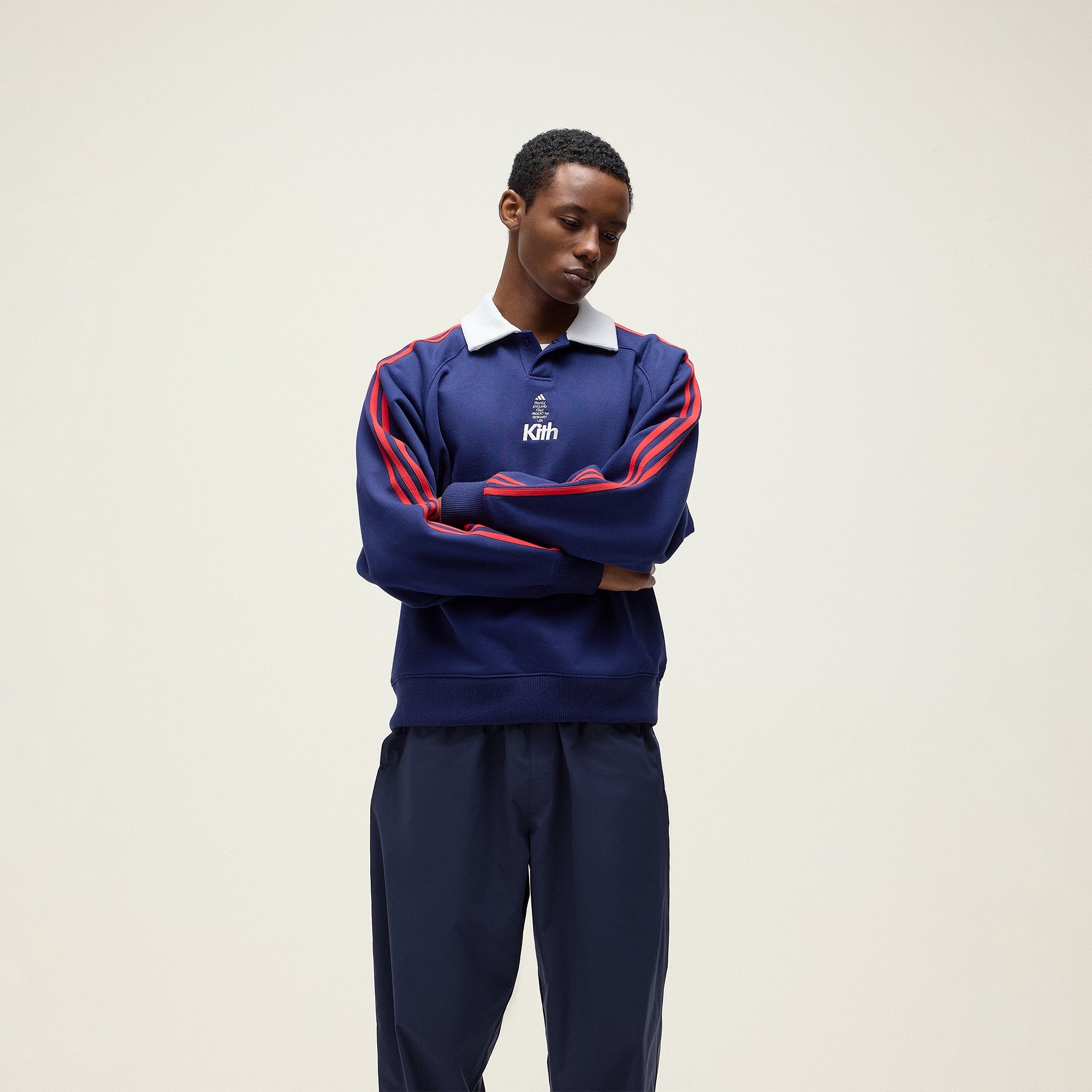 Kith for adidas Football Pullover - Blue – Kith Canada Kith for adidas Football Pullover - Blue – Kith Canada